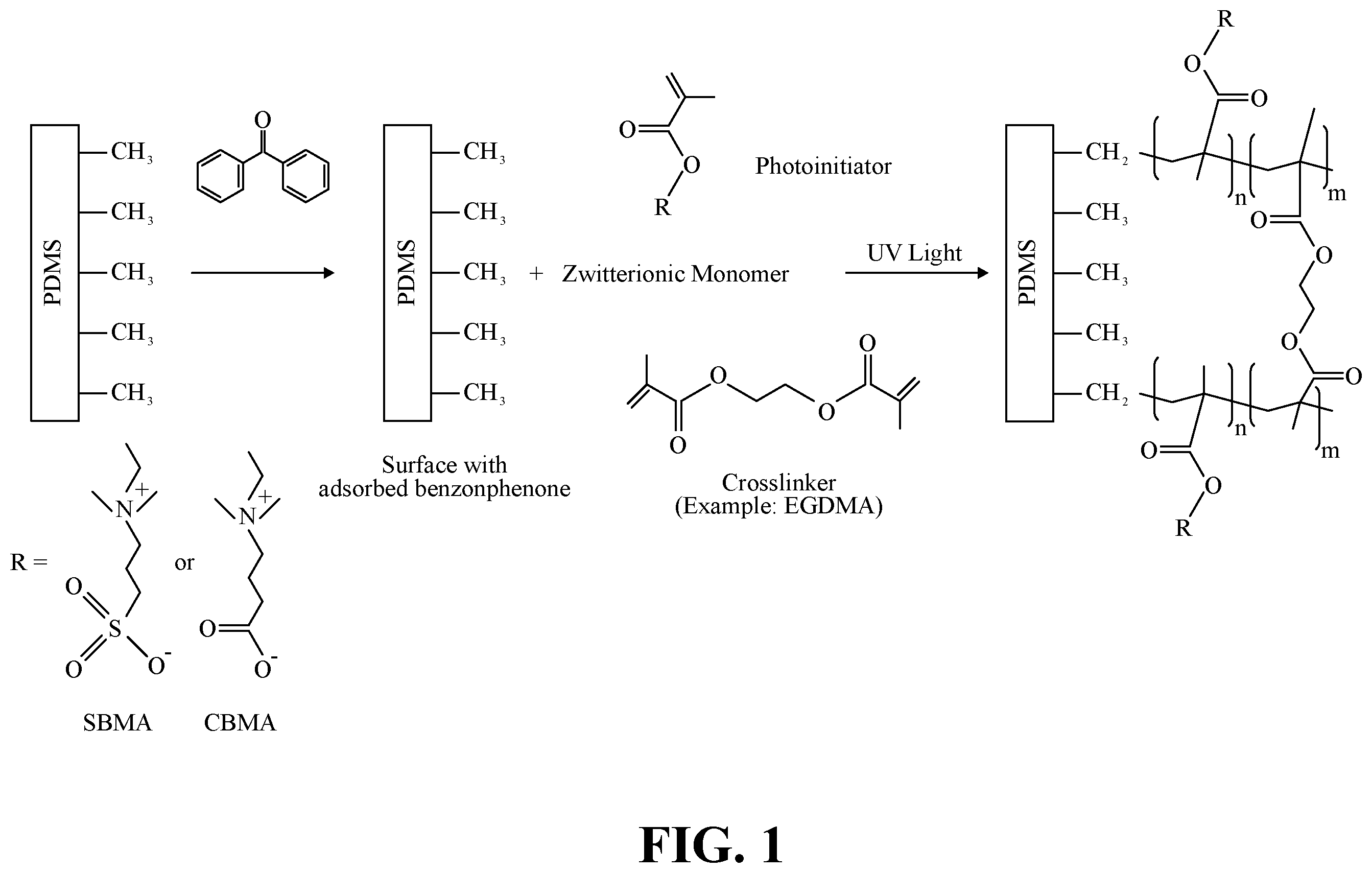 Patent US11814526 — Durable photopolymerizable cross-linked anti-fouling coatings — Figure 1