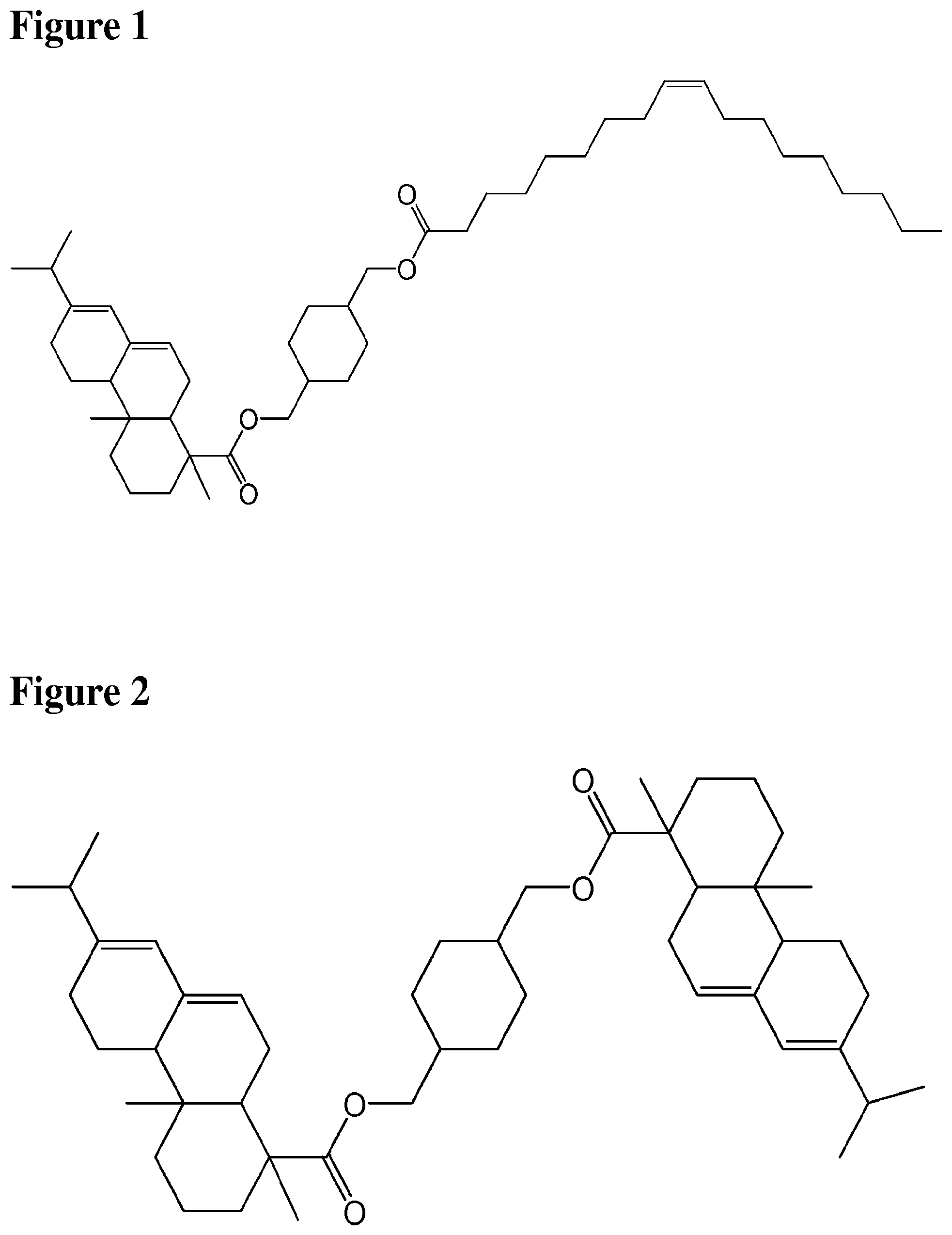 Patent US11814557 — Fatty acid and rosin acid ester compositions for use as plasticizers in adhesive formulations and associated methods of use — Figure 1