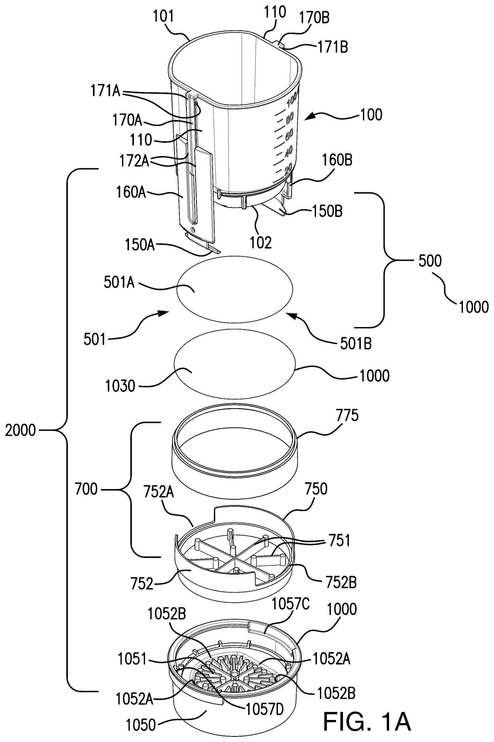 Patent US11814667 — Filtration assembly — Figure 1