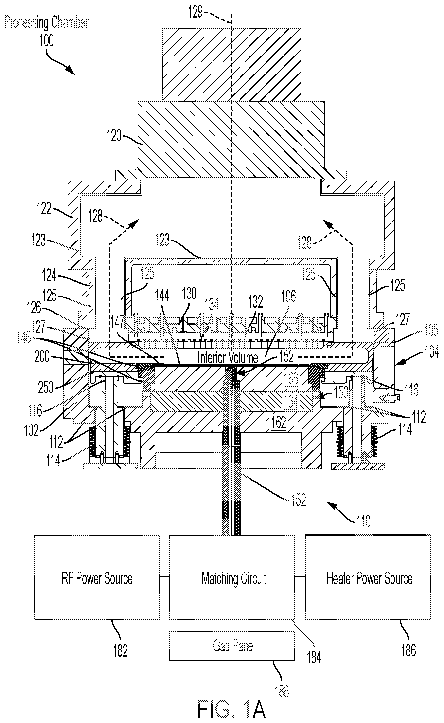 Patent US11814724 — Continuous liner for use in a processing chamber — Figure 1