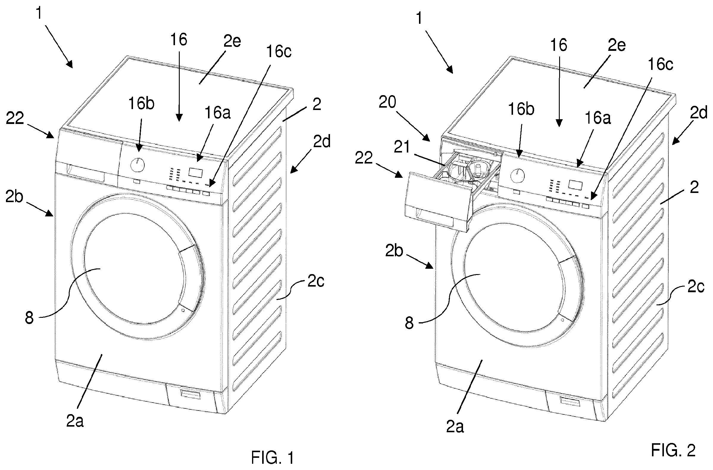 Patent US11814775 — Method for operating a laundry washing machine using a unit dose package and laundry washing machine implementing the method — Figure 1