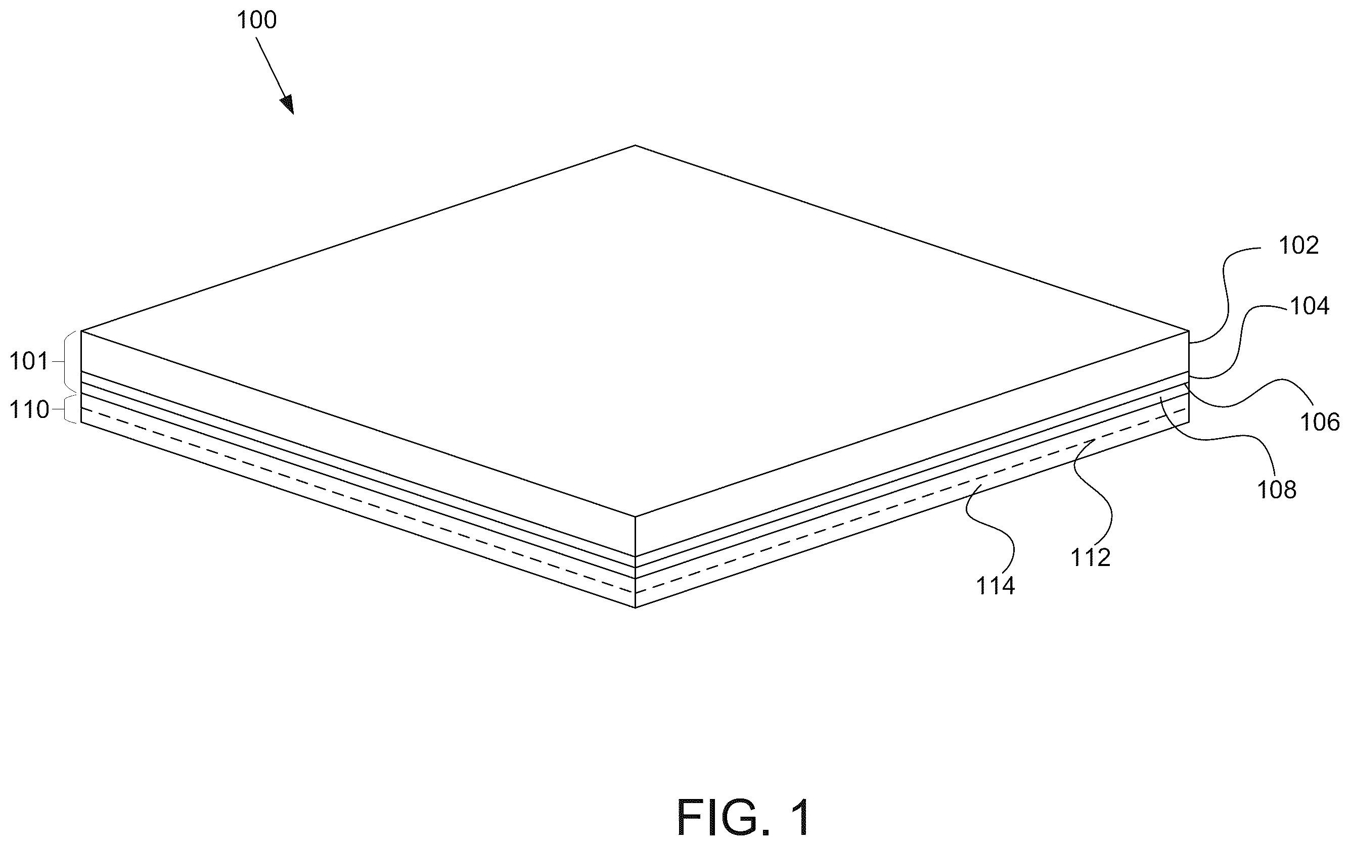 Patent US11814785 — Reinforced polymeric nonwoven mat for carpet tiles — Figure 1
