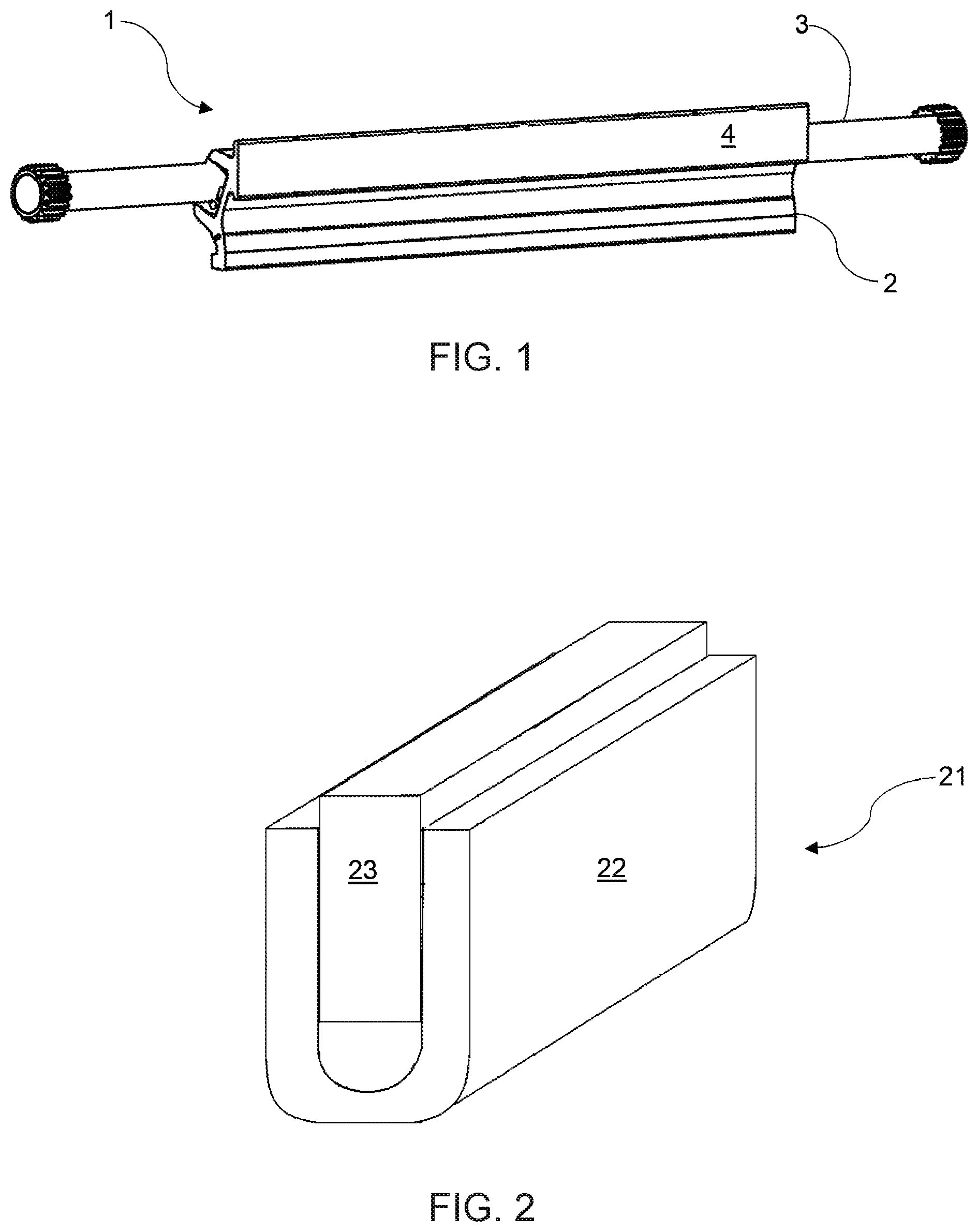 Patent US11814793 — Elongated component for a manufacturing machine of a fibrous cellulosic web, its use and method for recycling — Figure 1