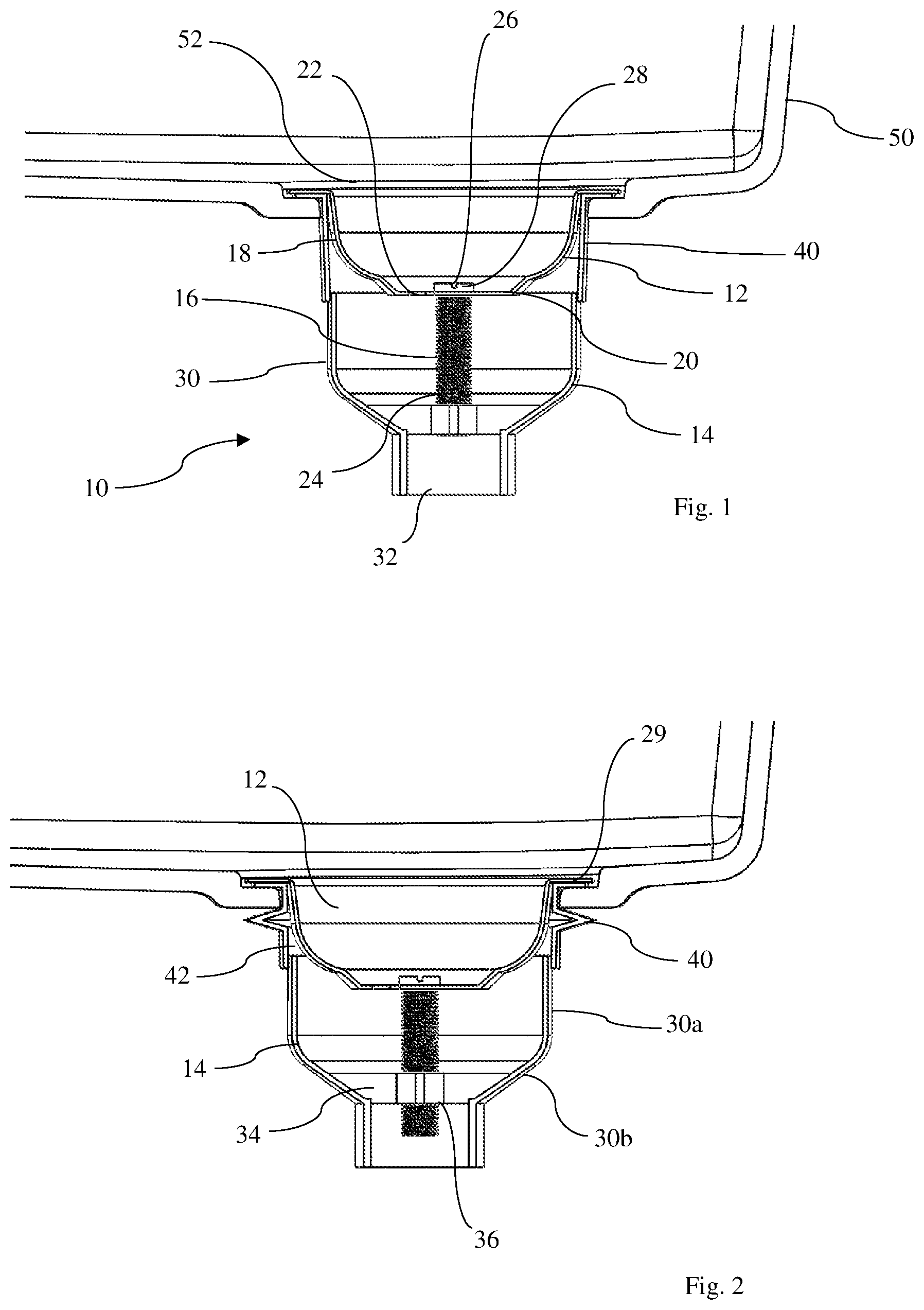 Patent US11814831 Figure 1 – Waste outlet