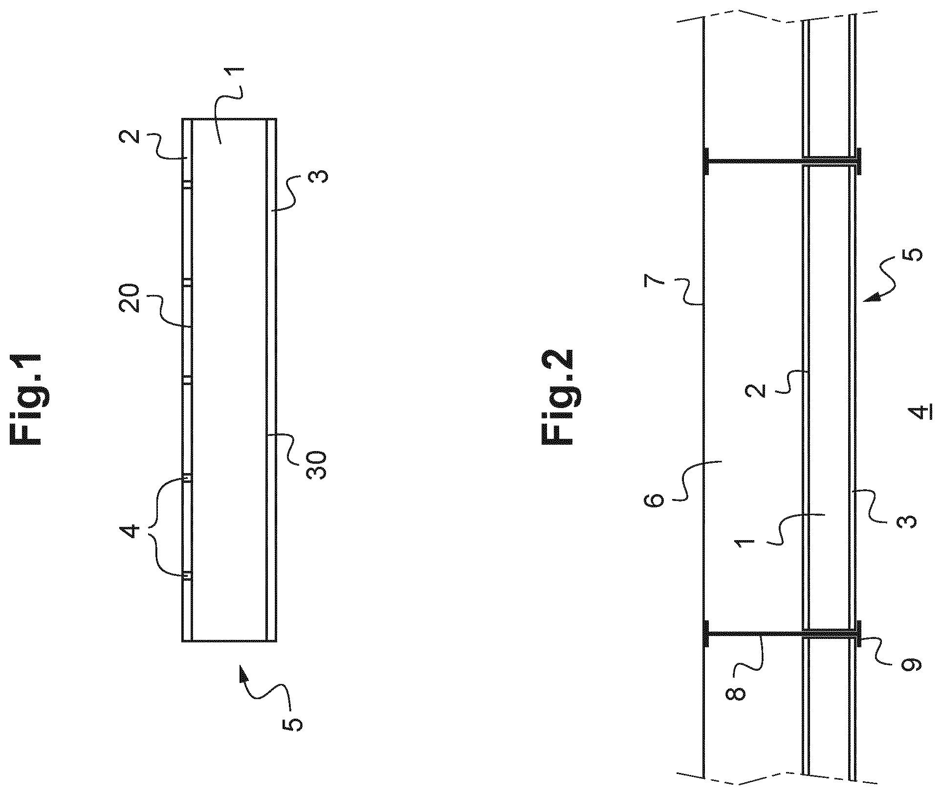 Patent US11814836 — Acoustic insulation product comprising a backing layer — Figure 1