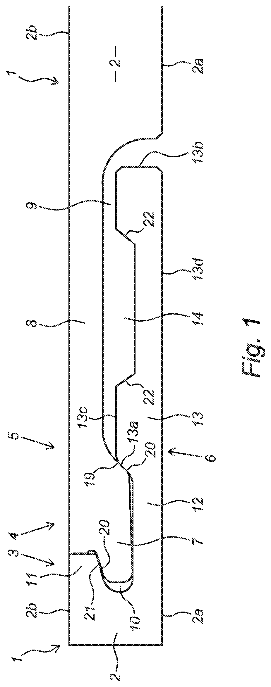 Patent US11814838 — Wall panel for forming a wall covering with multiple panels — Figure 1