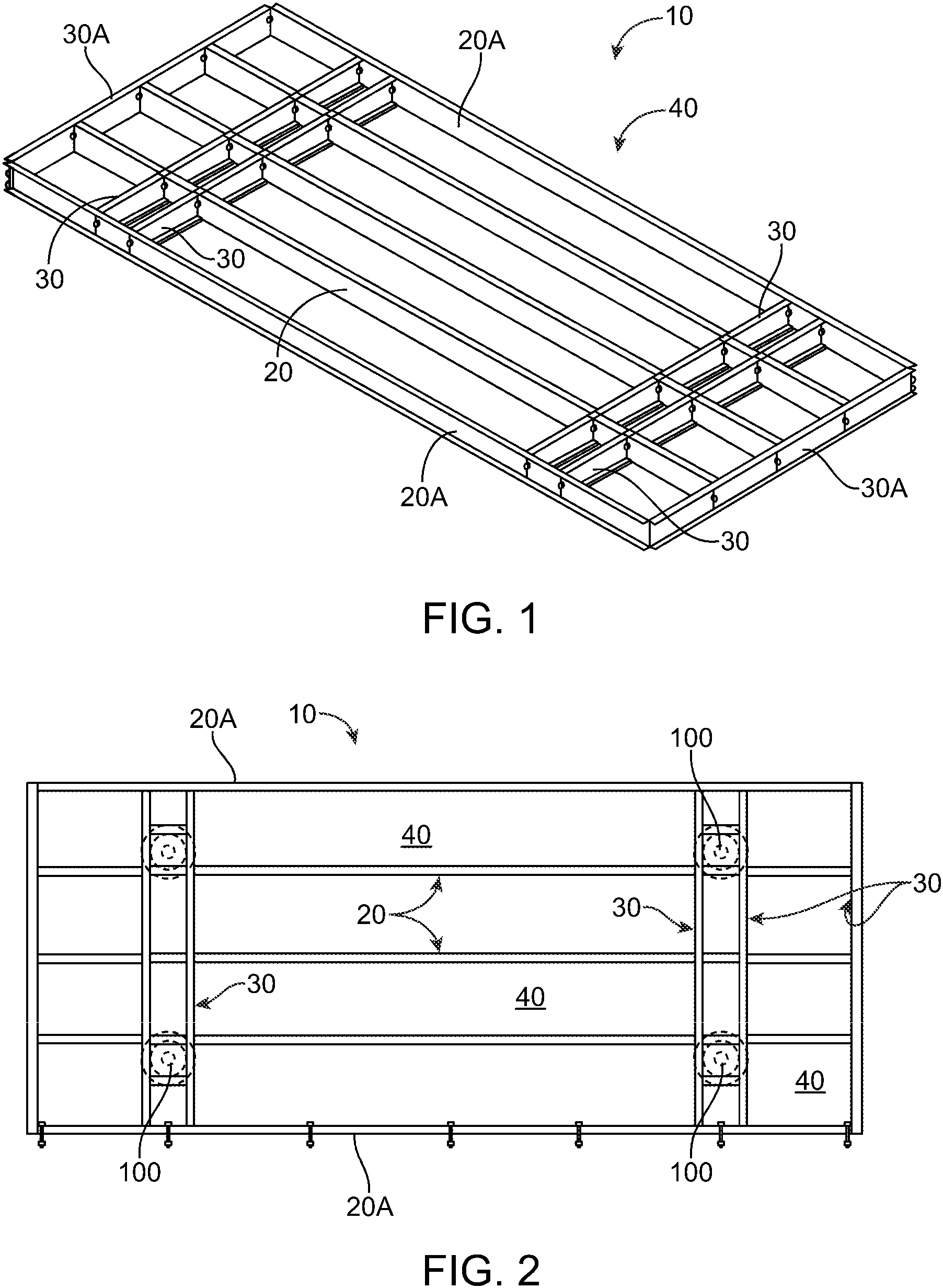 Patent US11814841 — Foam filled structural plank building foundation with laminated reinforcement — Figure 1