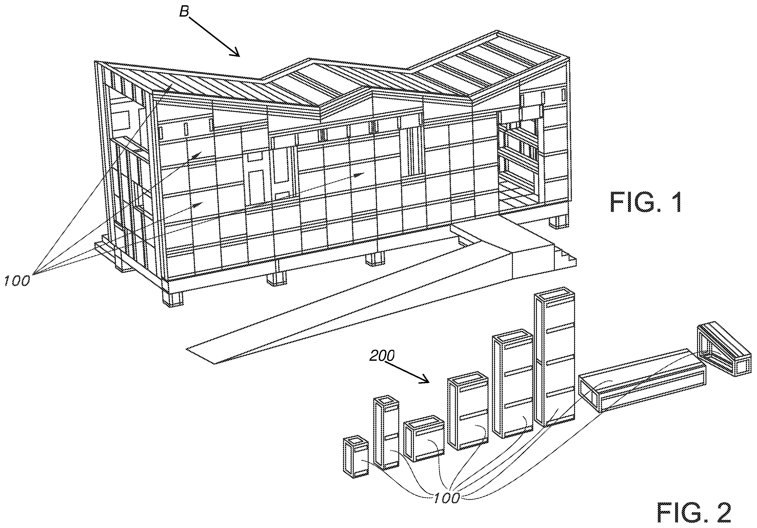 Patent US11814842 — Building panels and method of building construction — Figure 1