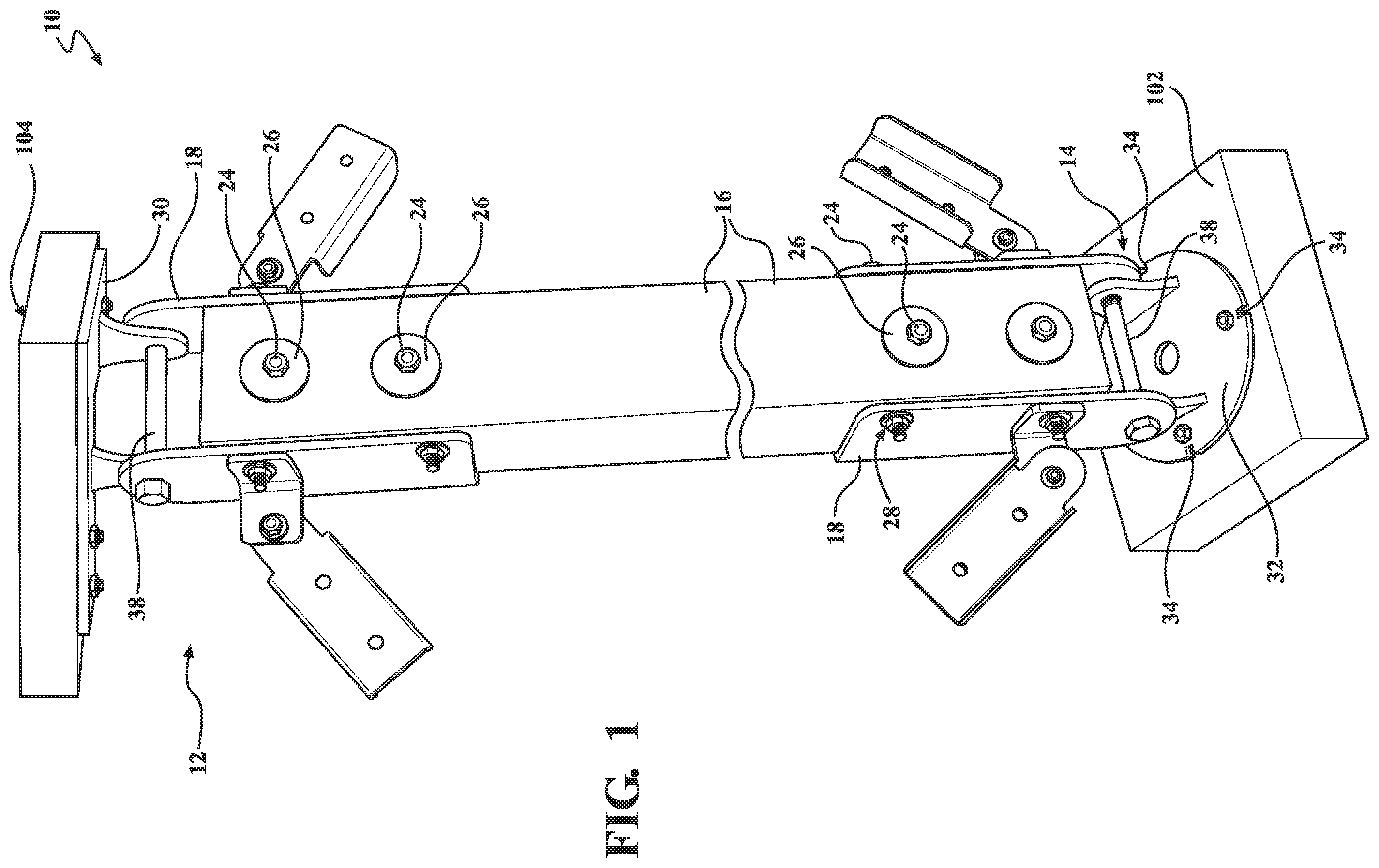 Patent US11814855 — Column bracket assembly and related methods and structures — Figure 1