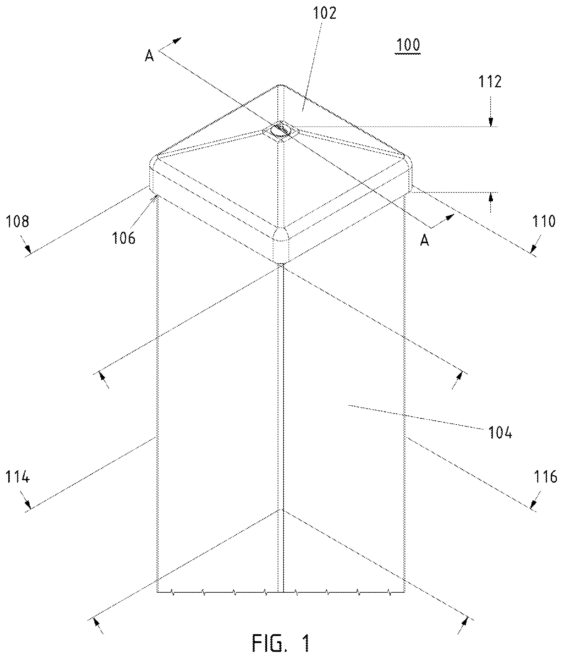 Patent US11814861 — Fence cap system — Figure 1