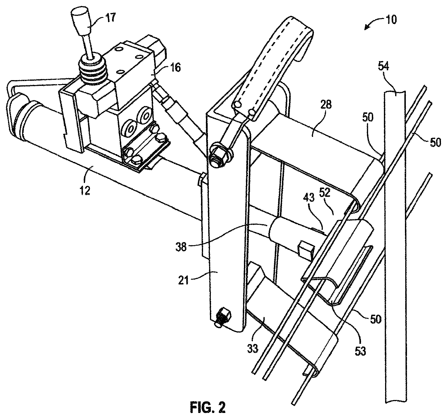 Patent US11814863 Figure 2 – Cable barrier separator apparatus