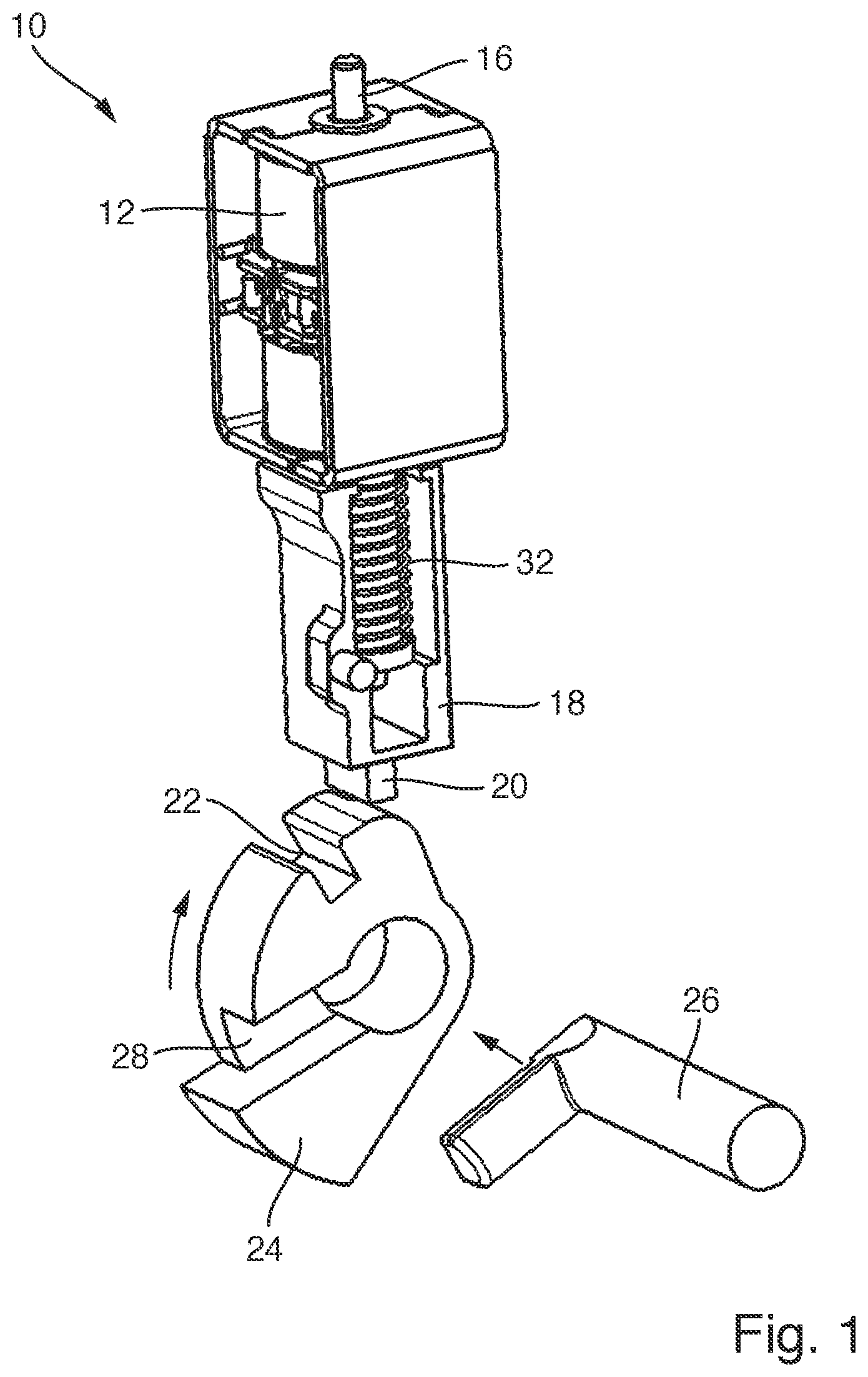 Patent US11814874 — Locking device — Figure 1
