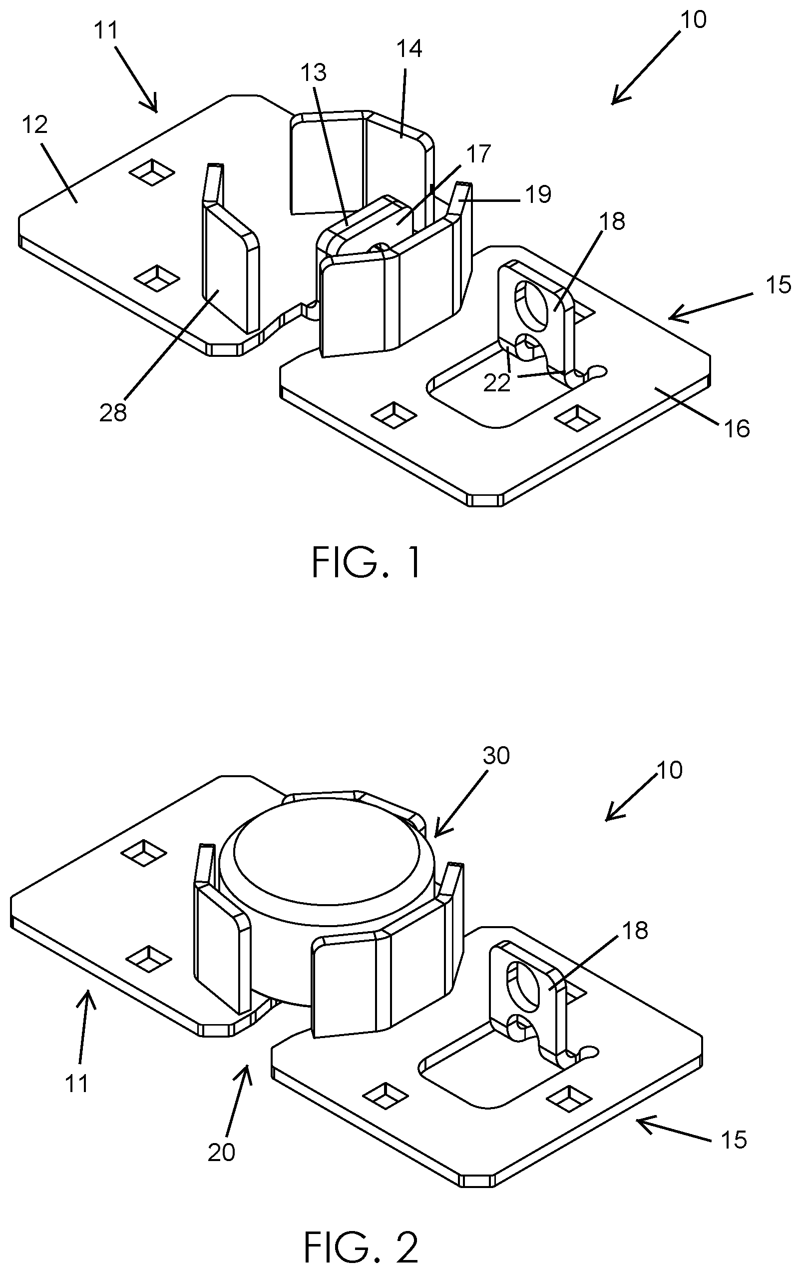Patent US11814878 — Door hasp lock and associated method — Figure 1