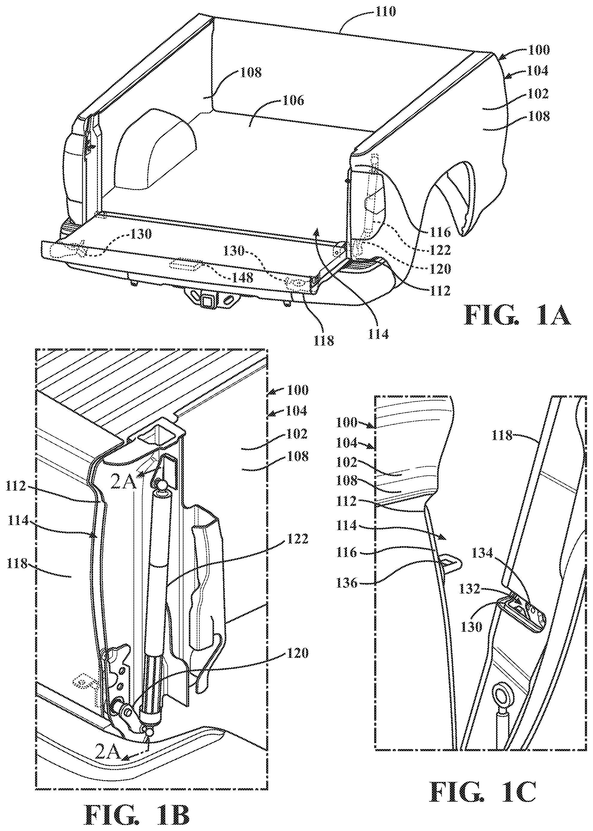 Patent US11814889 — Systems and methods for operating a power tailgate system — Figure 1