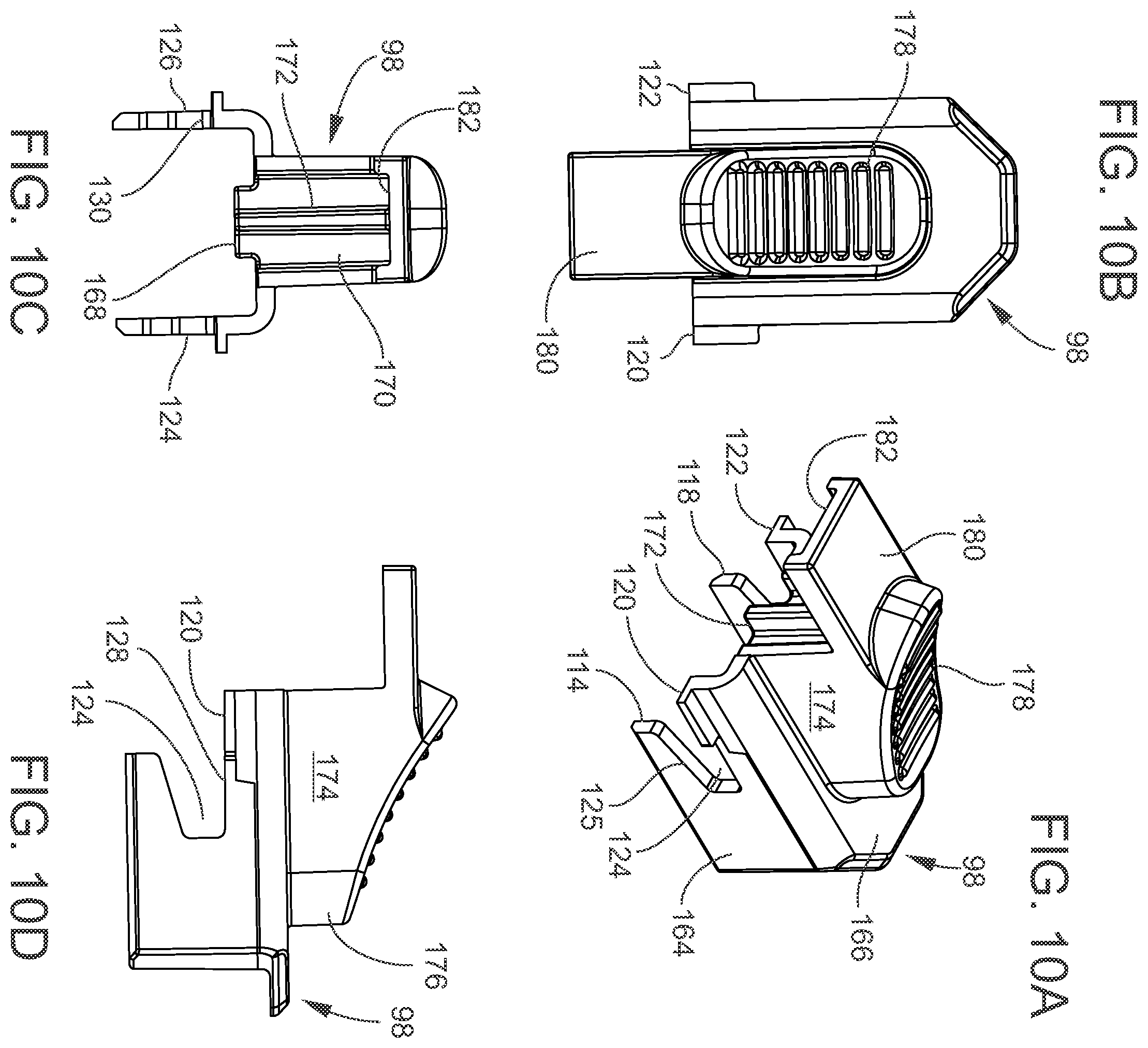Patent US11814892 Figure 10 – Gated barrier with one hand latch apparatus