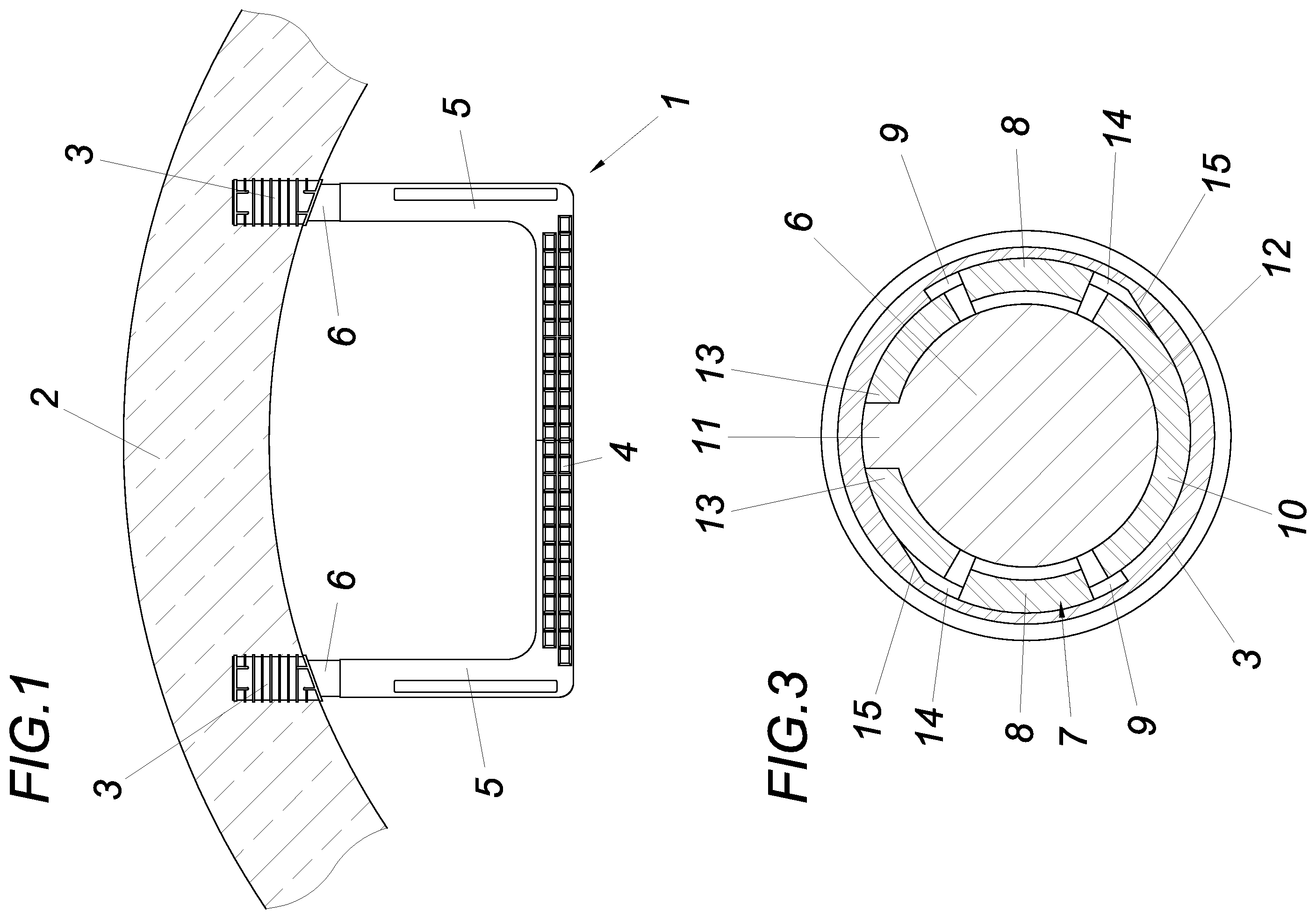 Patent US11814900 — Device for securing a rung in a concrete wall — Figure 1