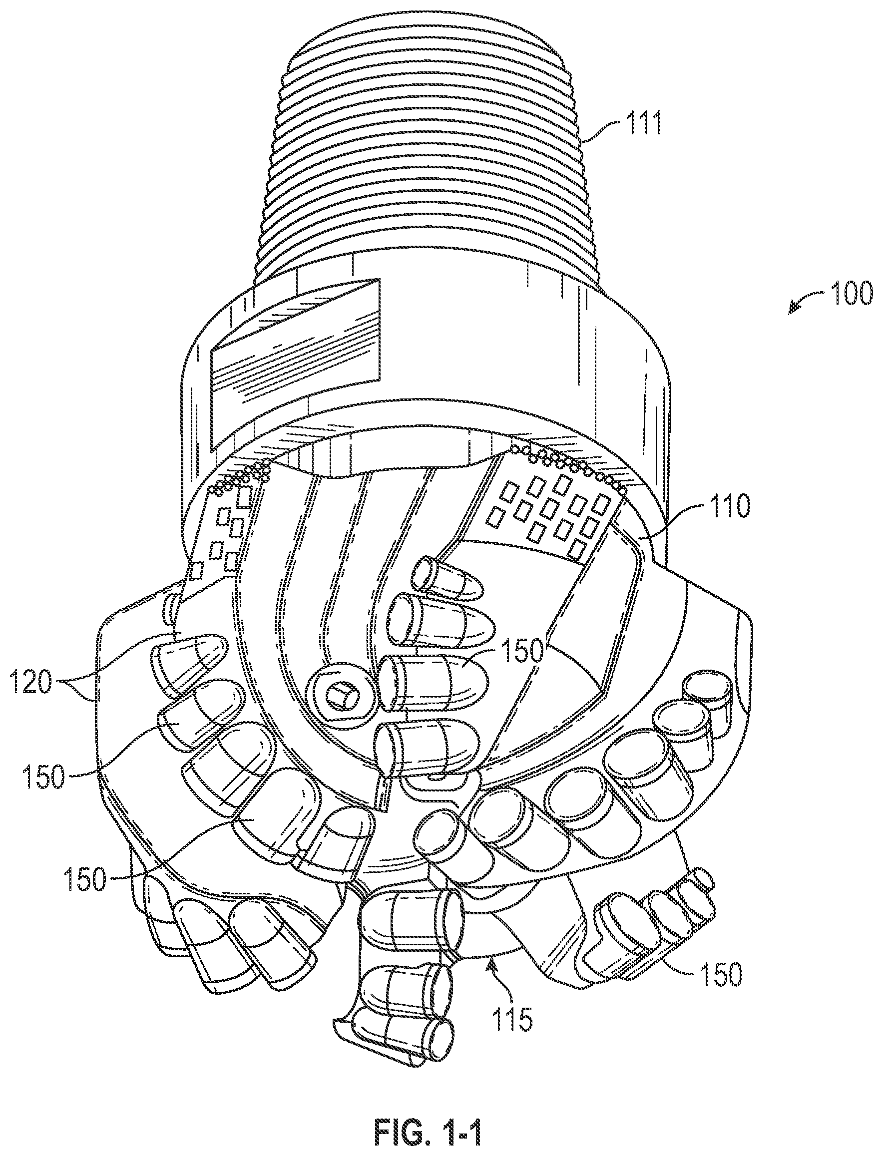 Patent US11814904 — Cutting structure of cutting elements for downhole cutting tools — Figure 1