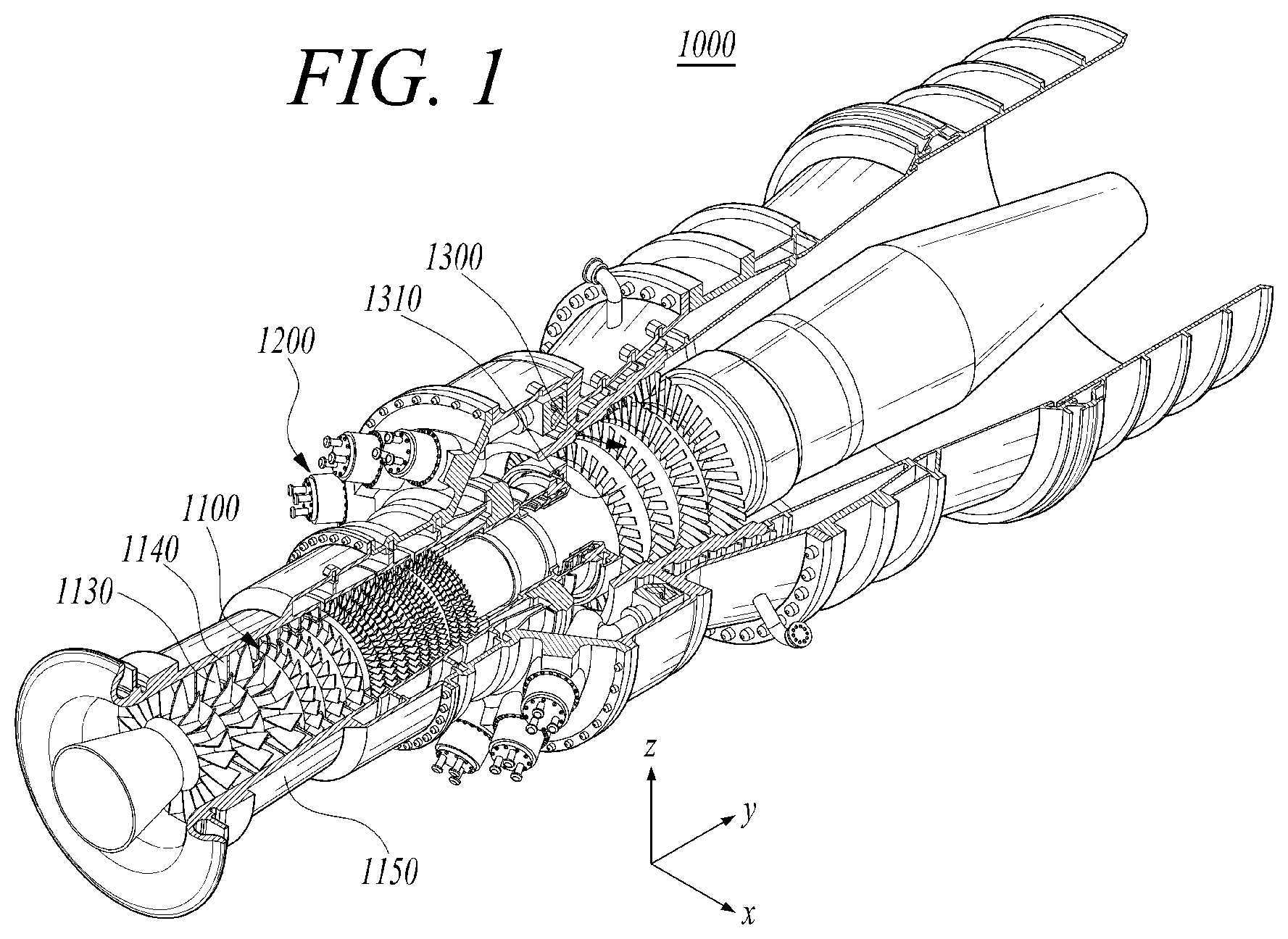 Patent US11814985 — Turbine blade, and turbine and gas turbine including the same — Figure 1