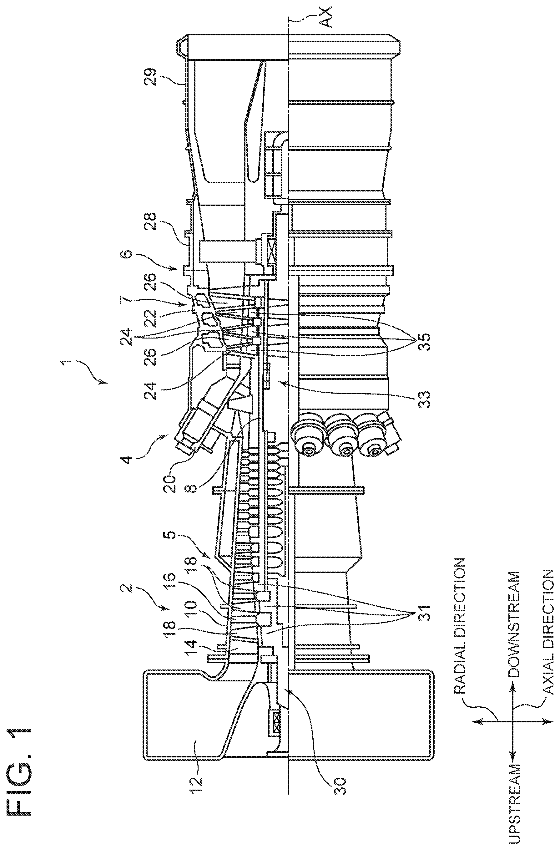Patent US11814986 Figure 1 – Turbine rotor blade, turbine rotor blade assembly, gas turbine, and repair method for gas turbine