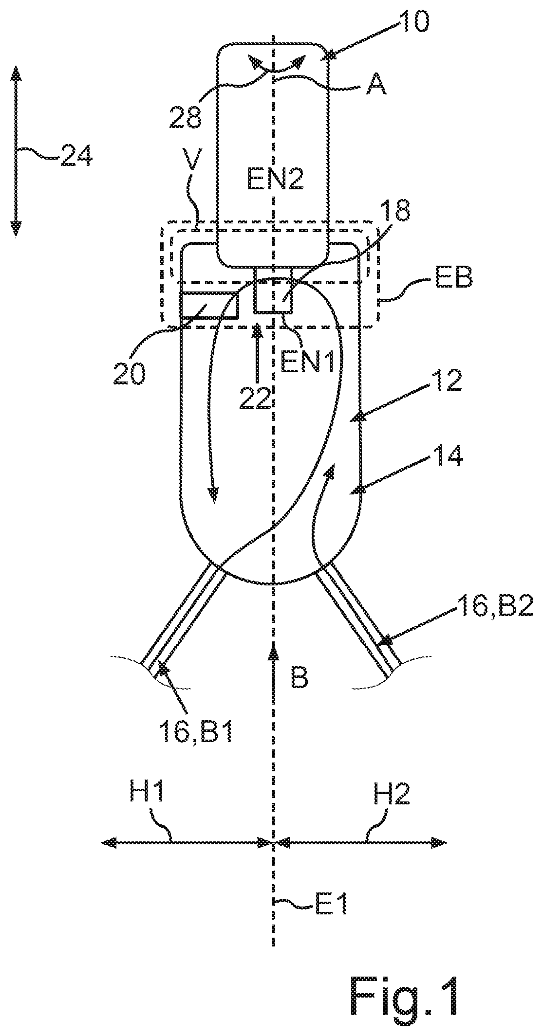 Patent US11815006 — Pre-chamber spark plug for a combustion chamber of an internal combustion engine, internal combustion engine, and motor vehicle — Figure 1