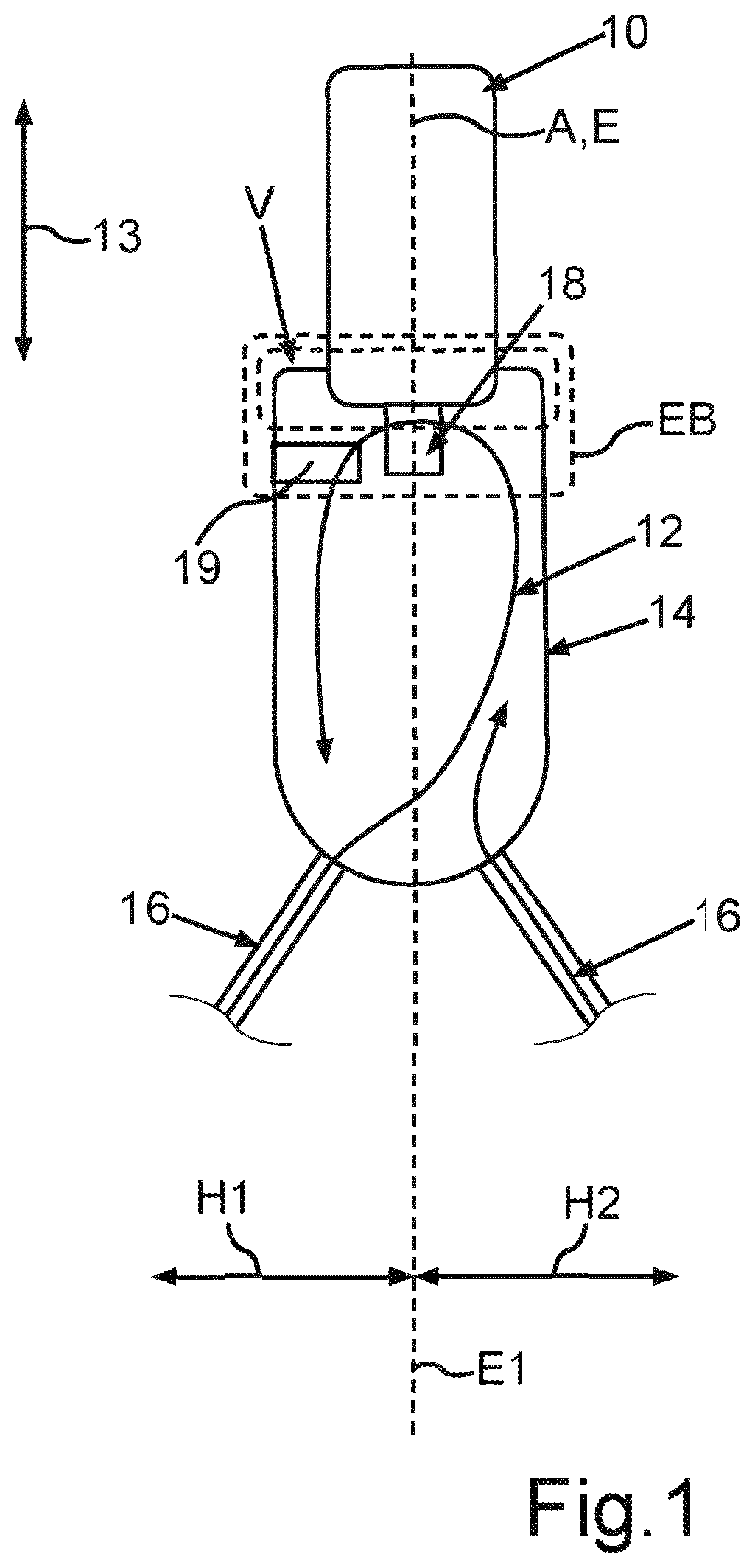 Patent US11815007 — Pre-chamber spark plug for a combustion chamber of an internal combustion engine, internal combustion engine and motor vehicle — Figure 1