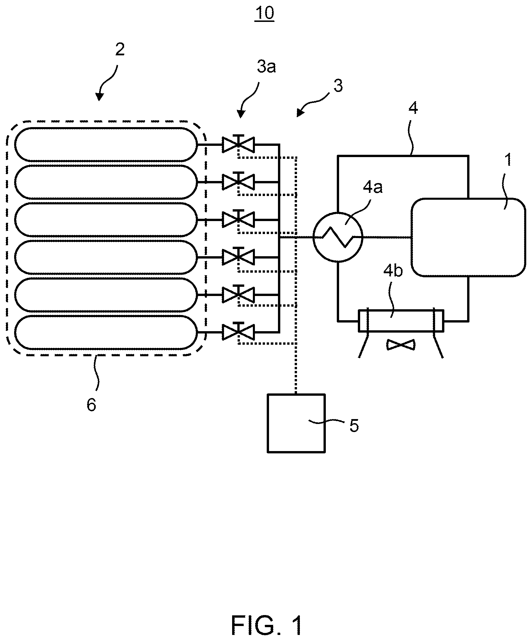 Patent US11815050 — Device for supplying fuel and vehicle comprising a device of this type — Figure 1