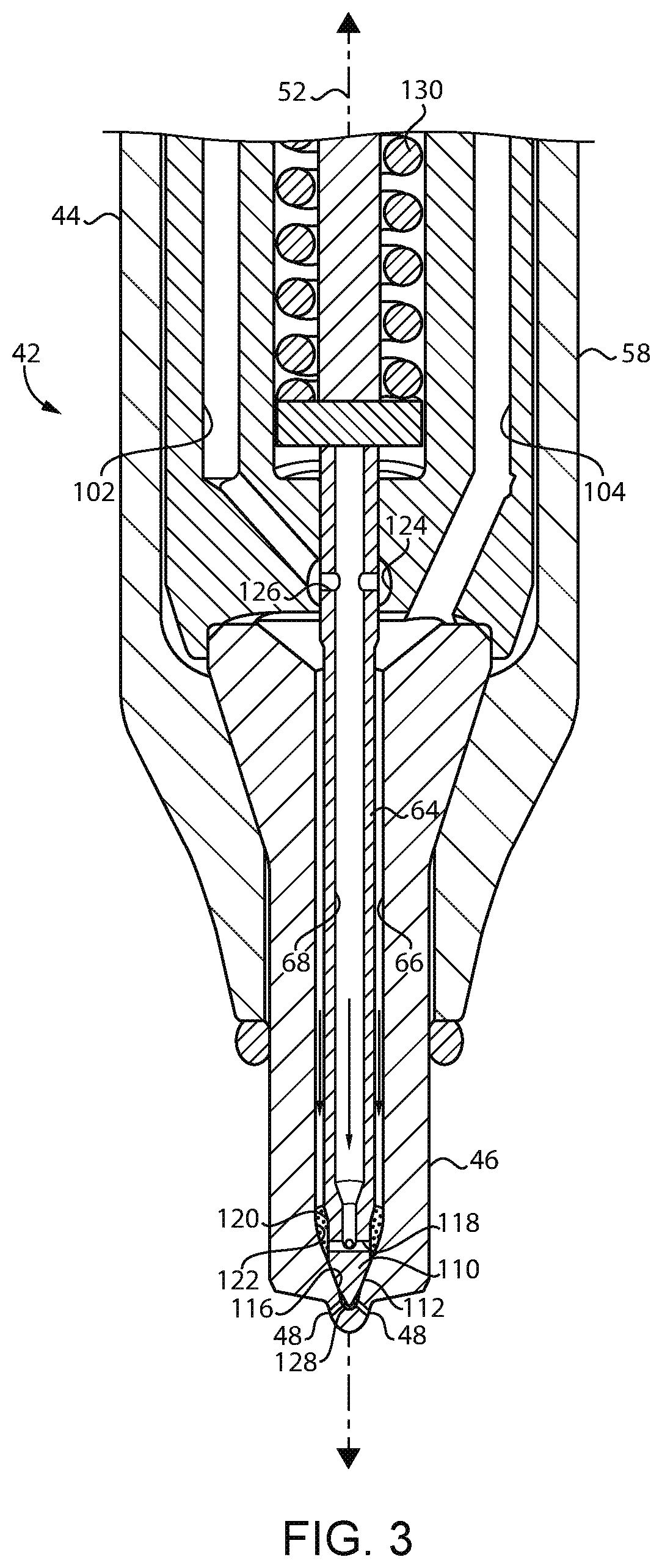Patent US11815054 Figure 3 – Dual fuel system having dual fuel injector and engine operating method