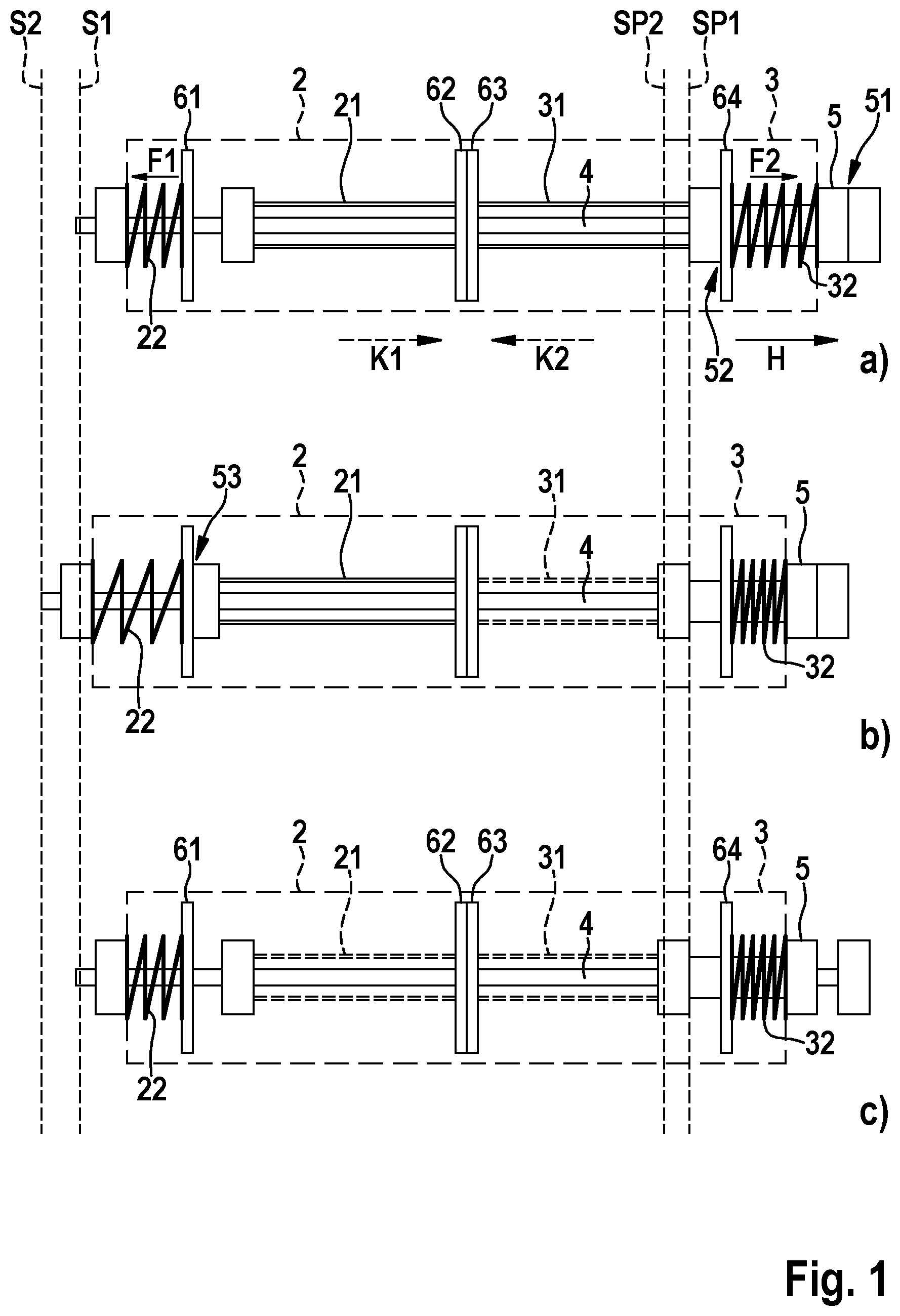 Patent US11815072 — Thermal actuator arrangement having improved reset time — Figure 1
