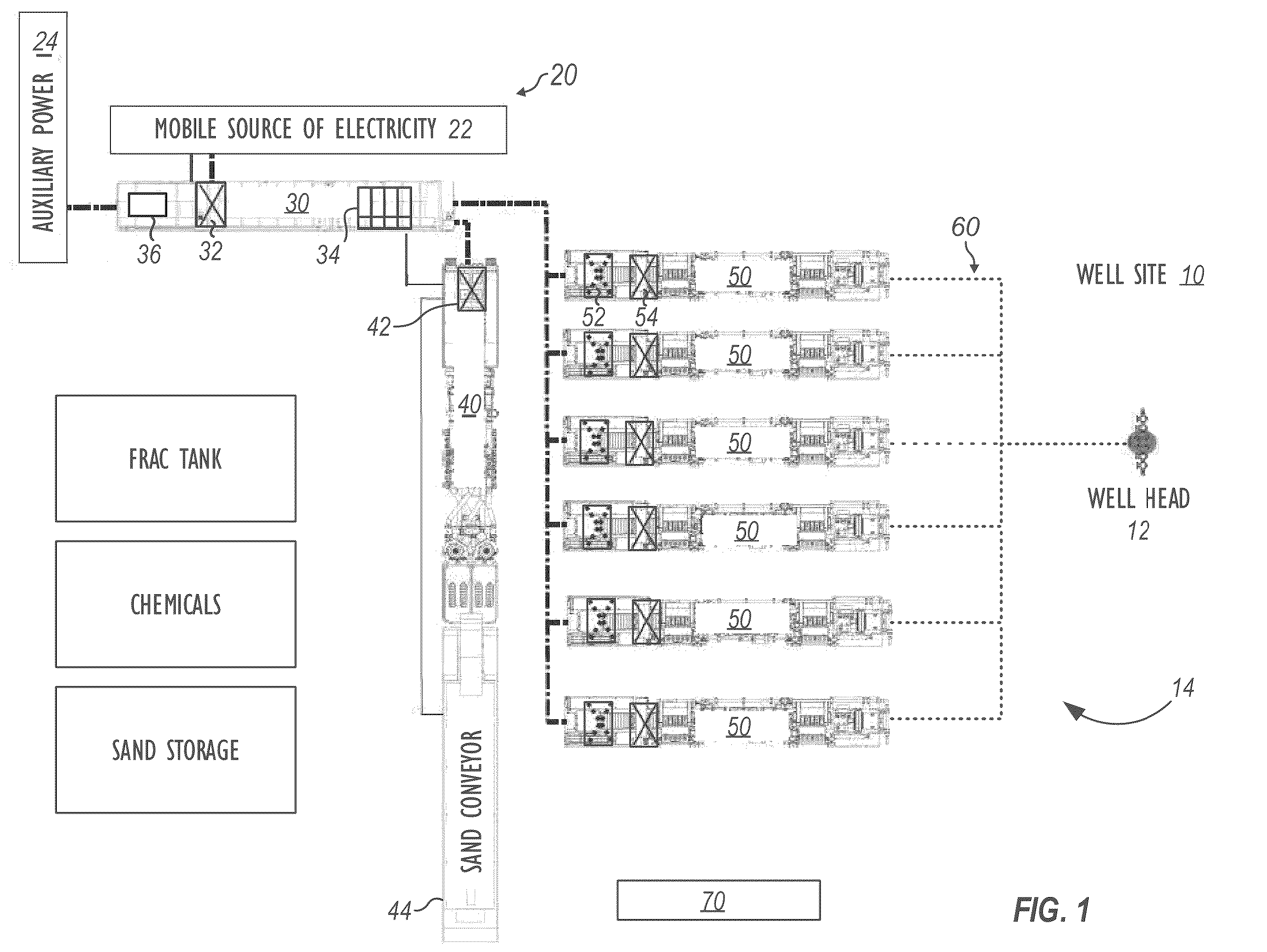 Patent US11815076 — Engagement and disengagement with external gear box style pumps — Figure 1