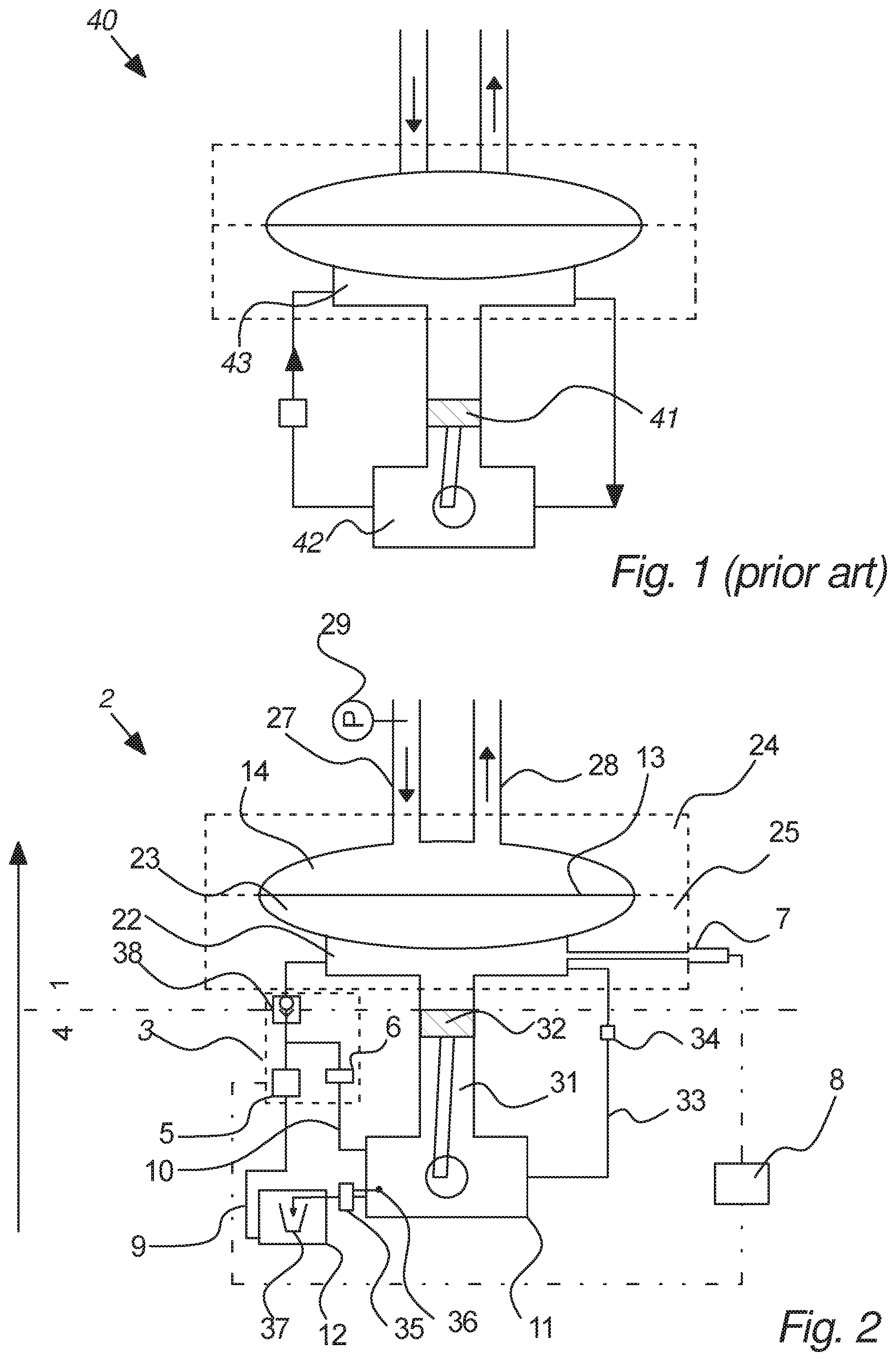 Patent US11815081 — Method of controlling the hydraulic fluid pressure of a diaphragm compressor — Figure 1