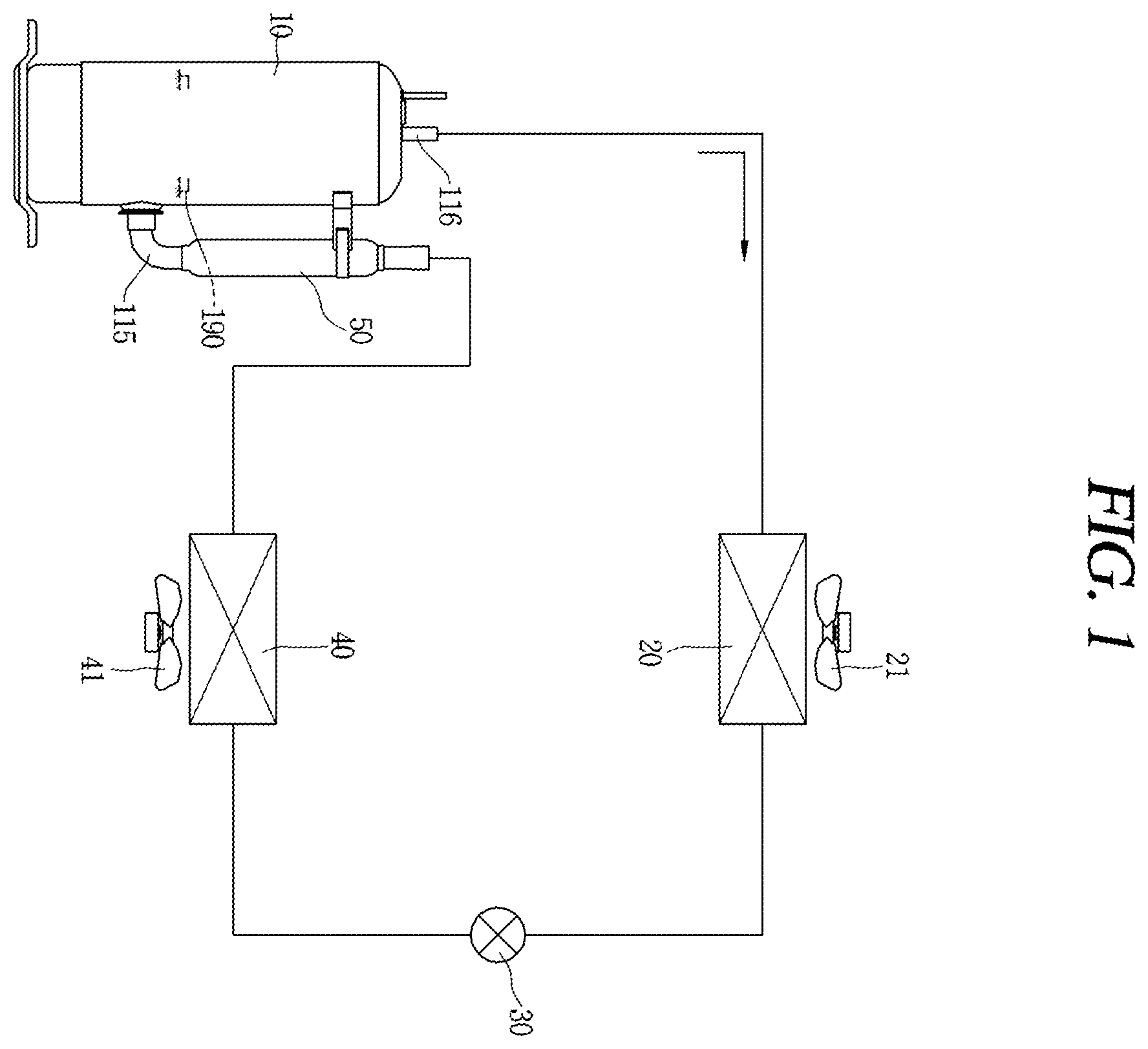 Patent US11815093 — Scroll compressor and air conditioner having the same — Figure 1