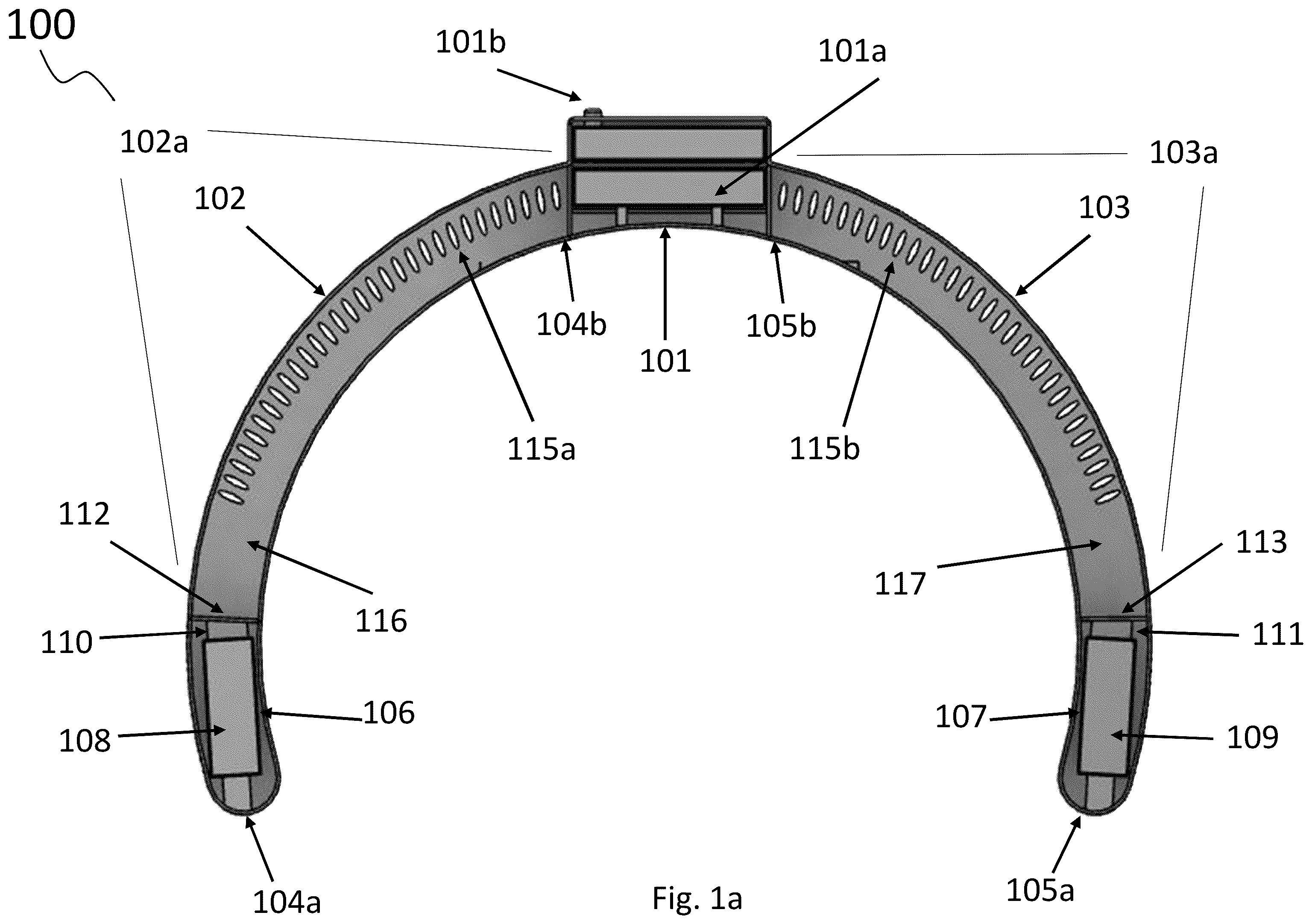 Patent US11815098 — Portable and wearable cooling and heating device — Figure 1