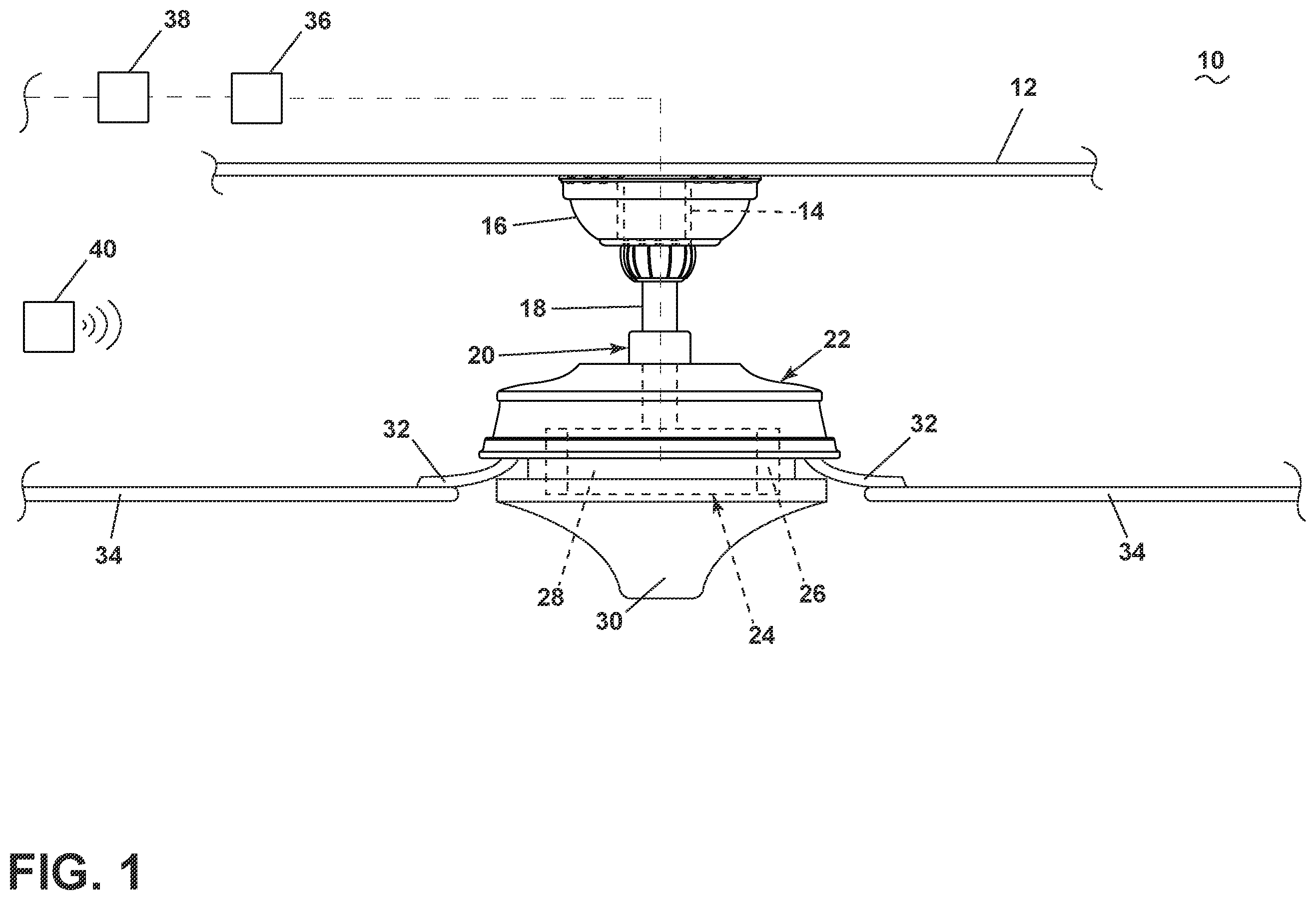 Patent US11815101 — Ceiling fan blade — Figure 1