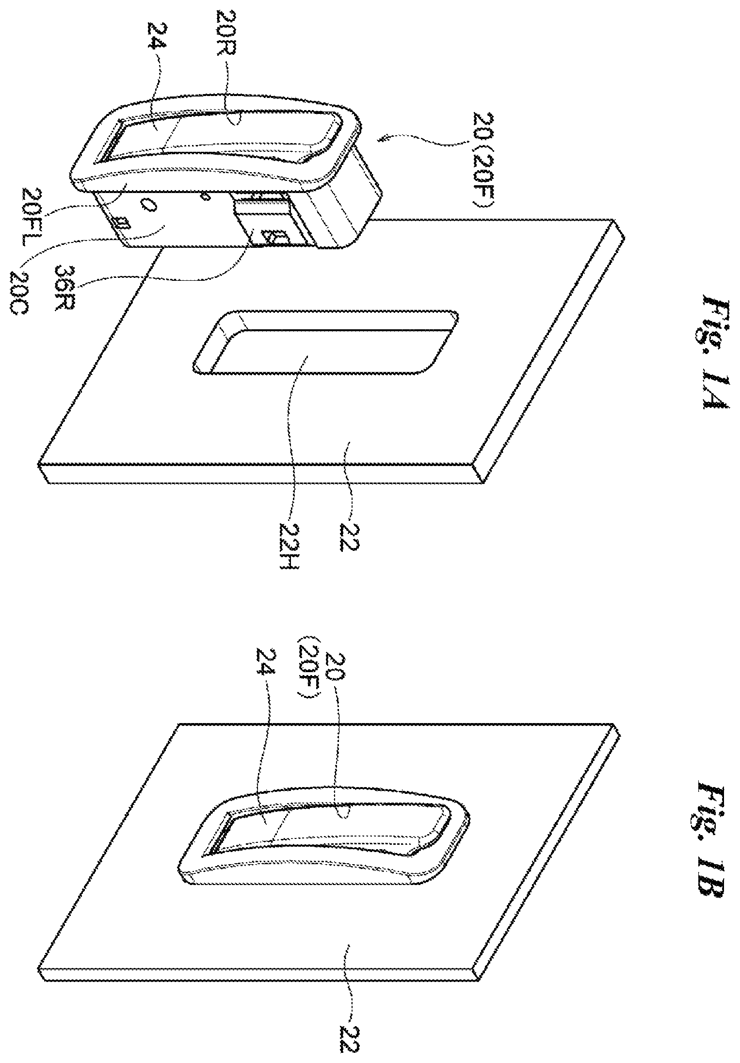 Patent US11815117 — Wall through fixture device — Figure 1