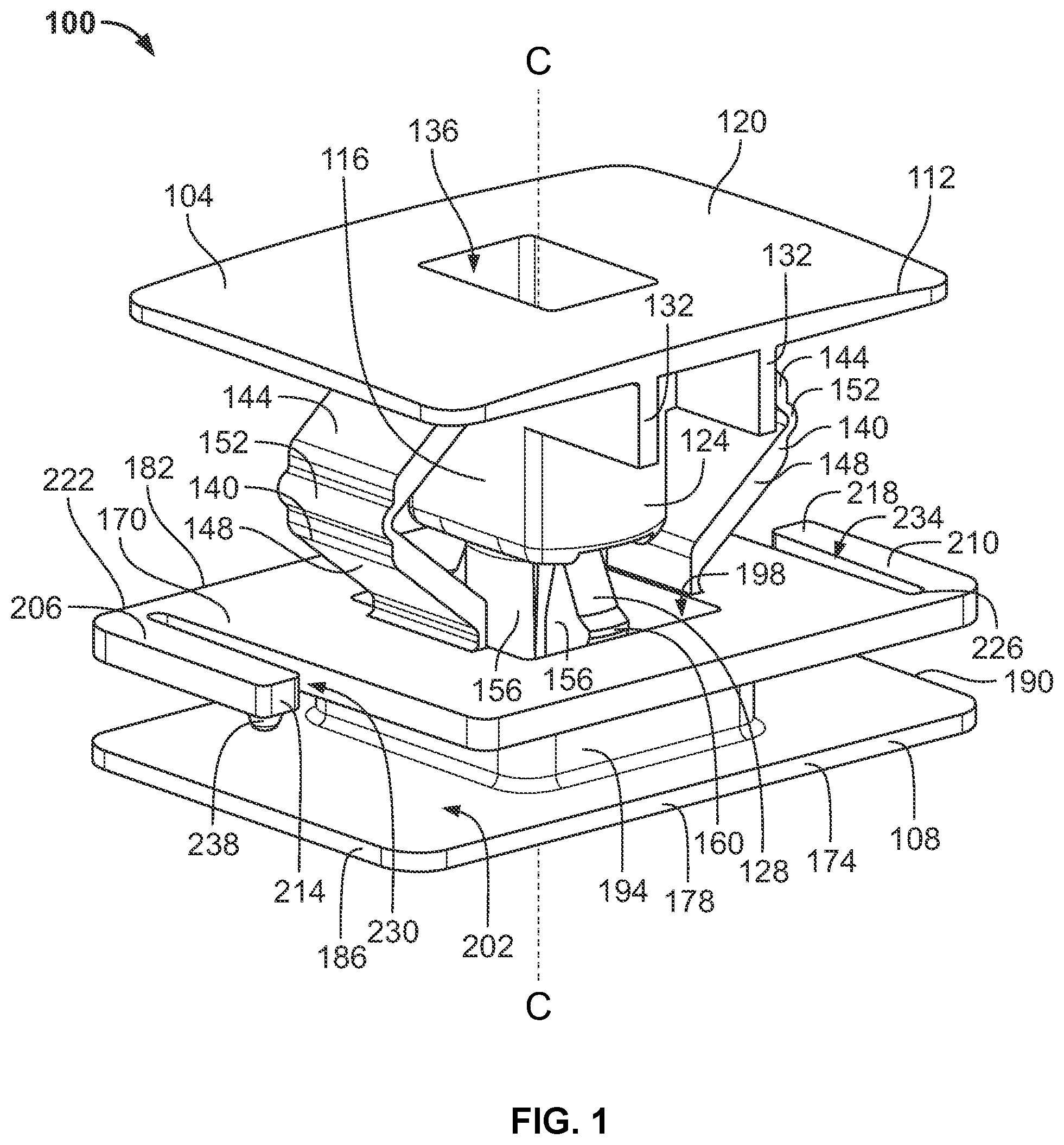 Patent US11815124 — Fastener assembly — Figure 1