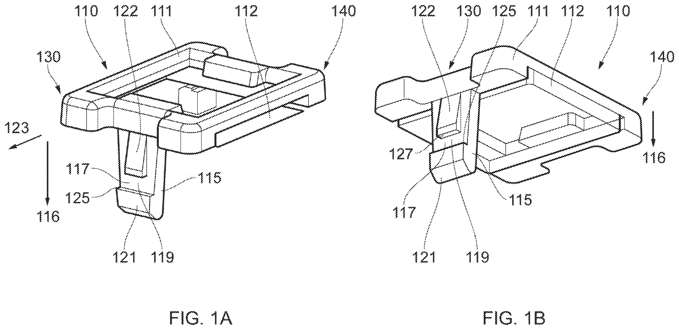 Patent US11815125 — Devices for retaining articles — Figure 1