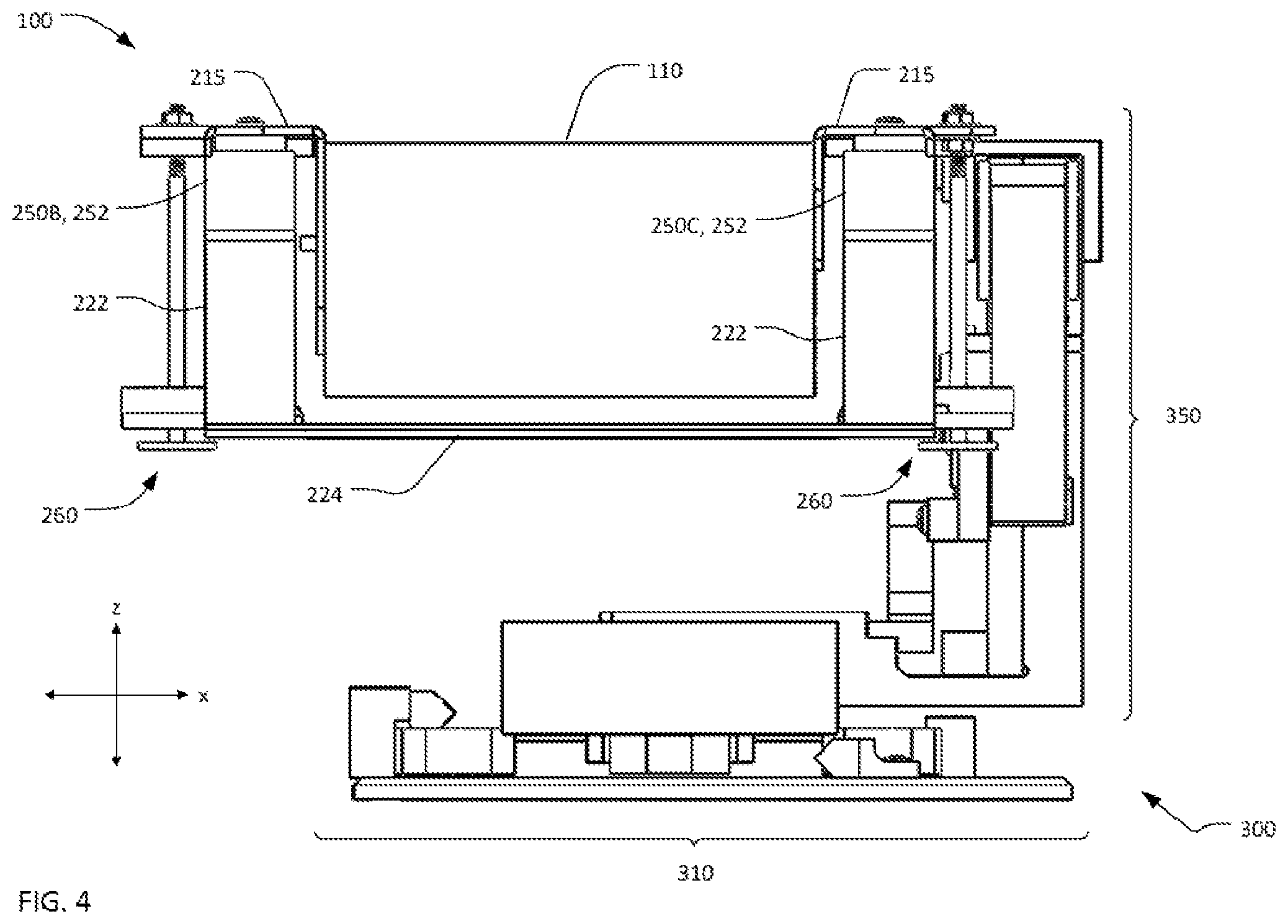 Patent US11815153 Figure 4 – Passive motion isolation system