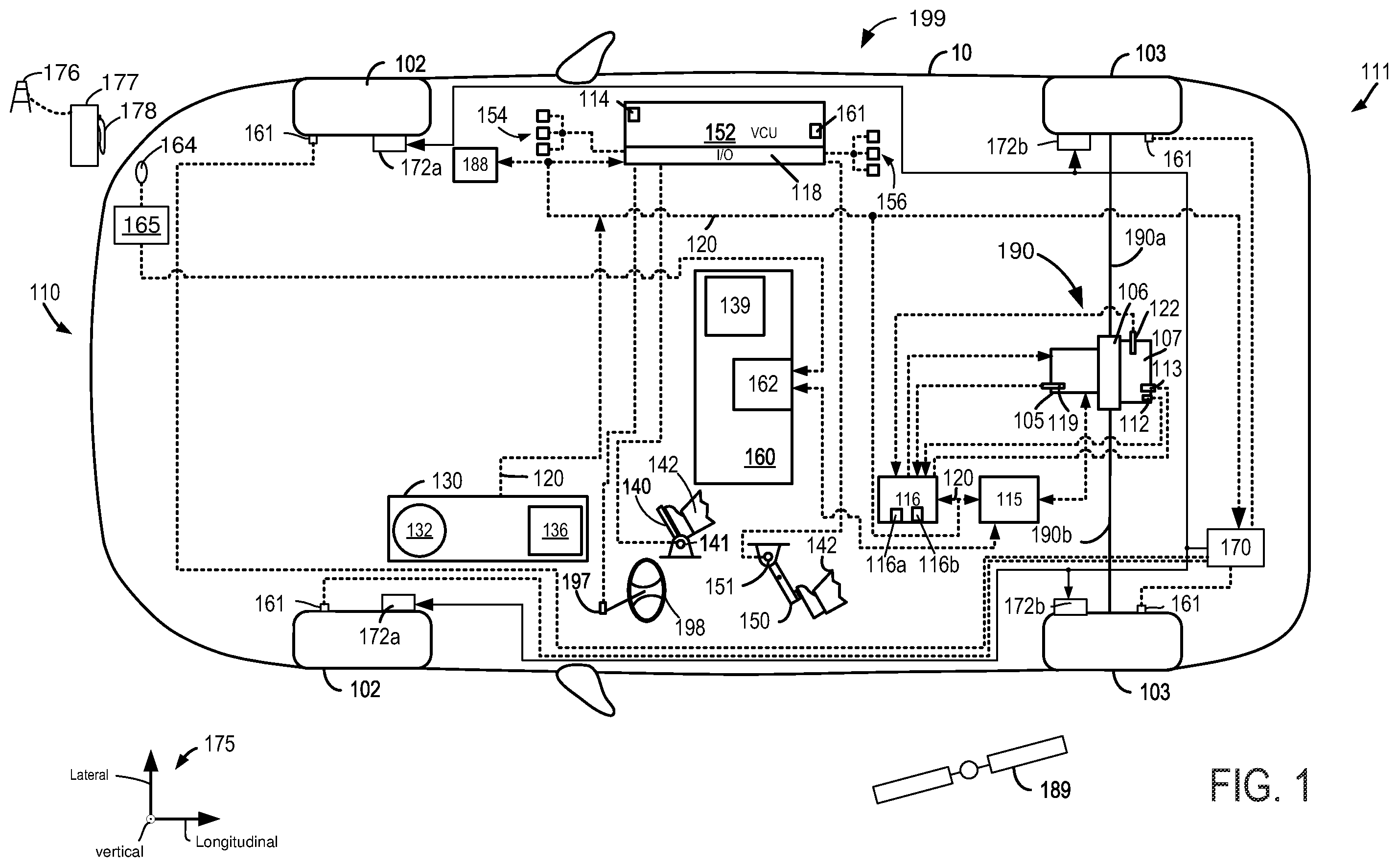 Patent US11815173 — Method and system for transmission gear control — Figure 1