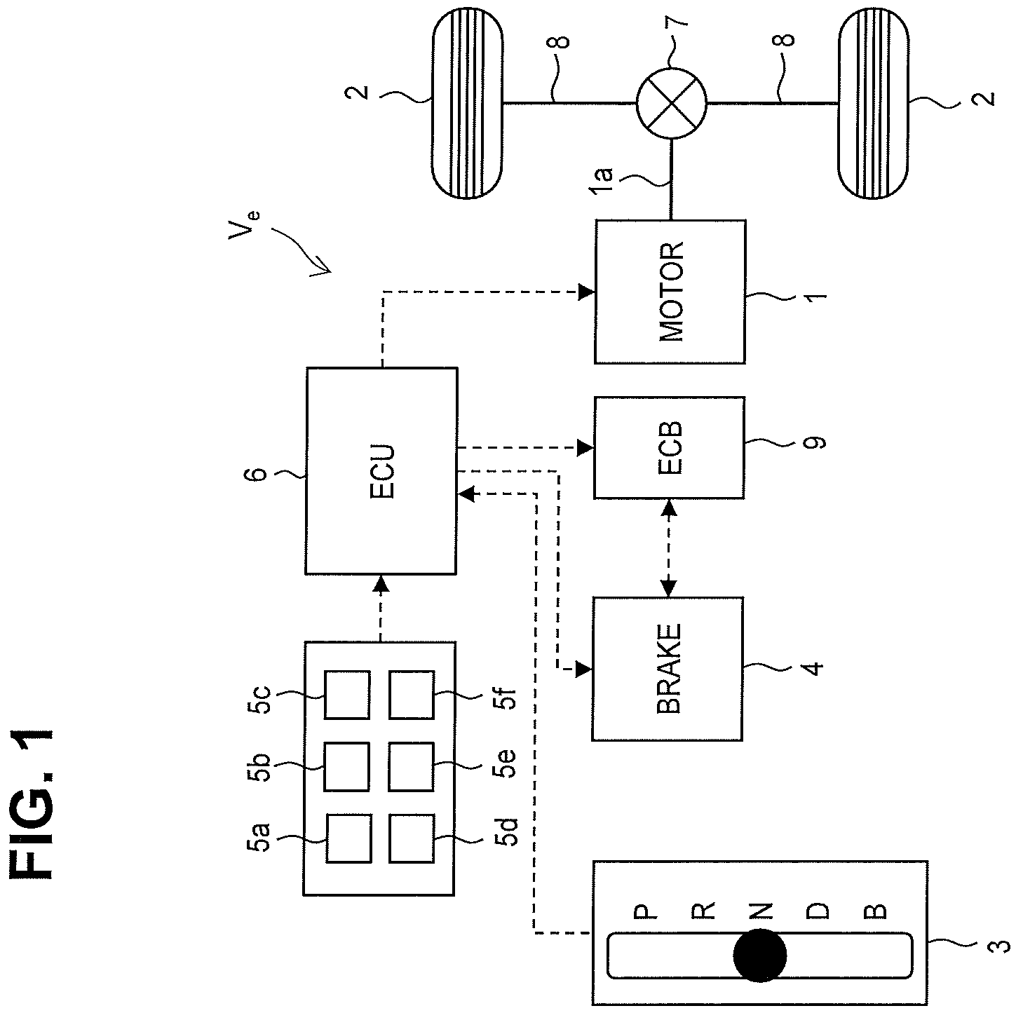 Patent US11815175 — Control device and control method of electric vehicle — Figure 1