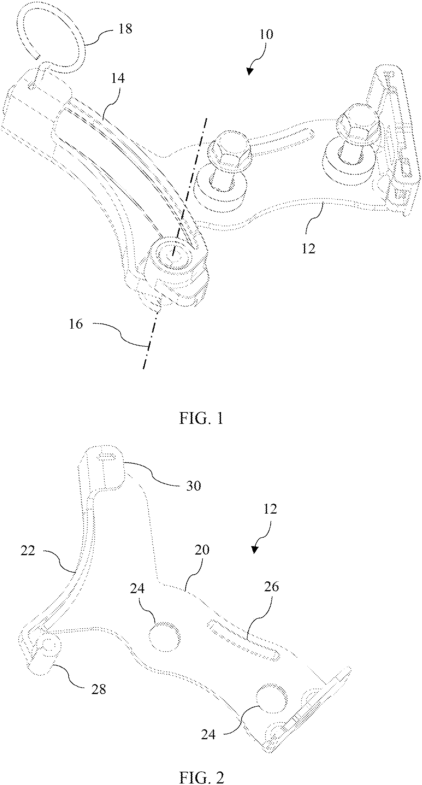 Patent US11815180 — Tensioner with stamped pivot pin — Figure 1