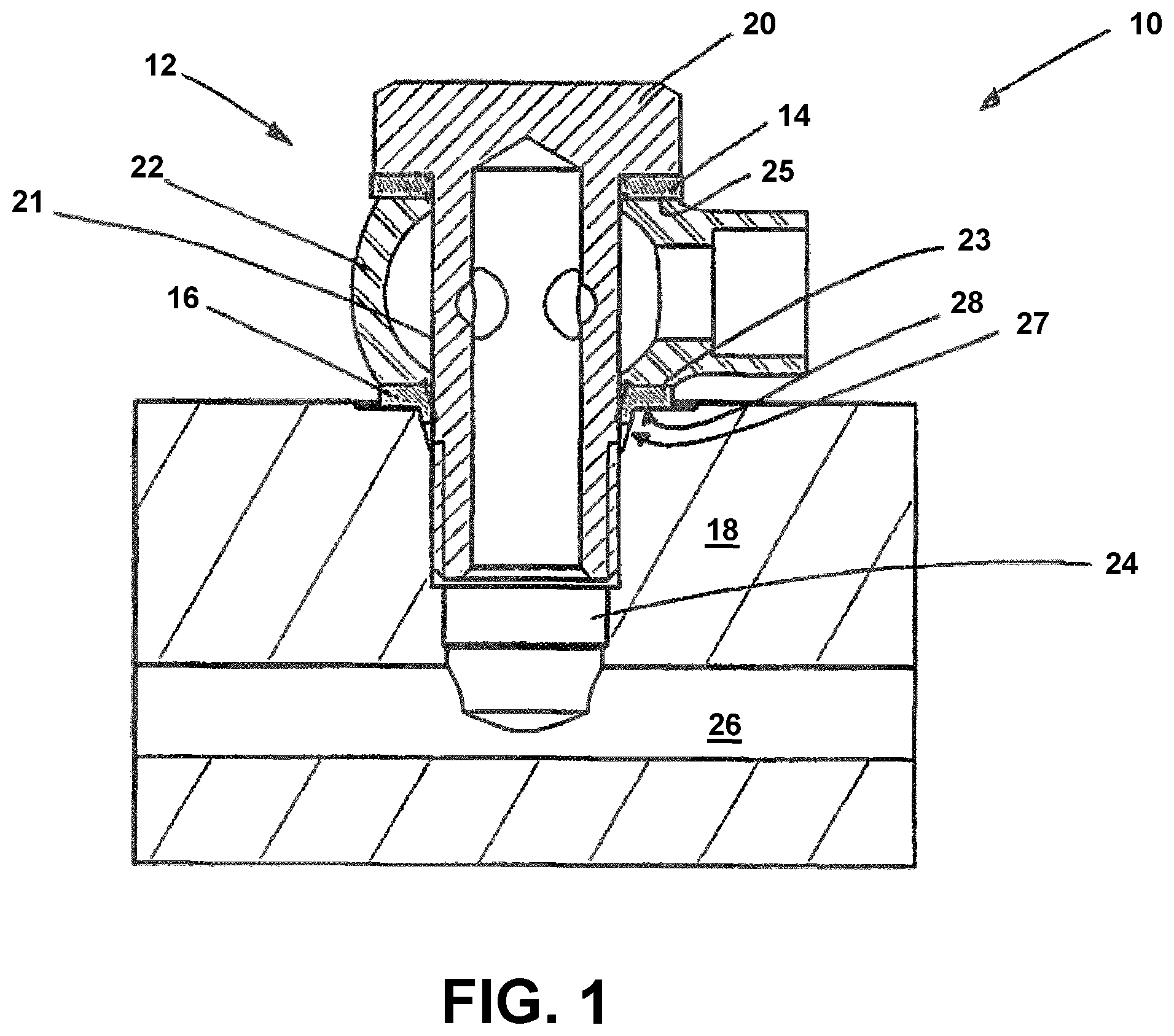 Patent US11815181 — Sealing device — Figure 1