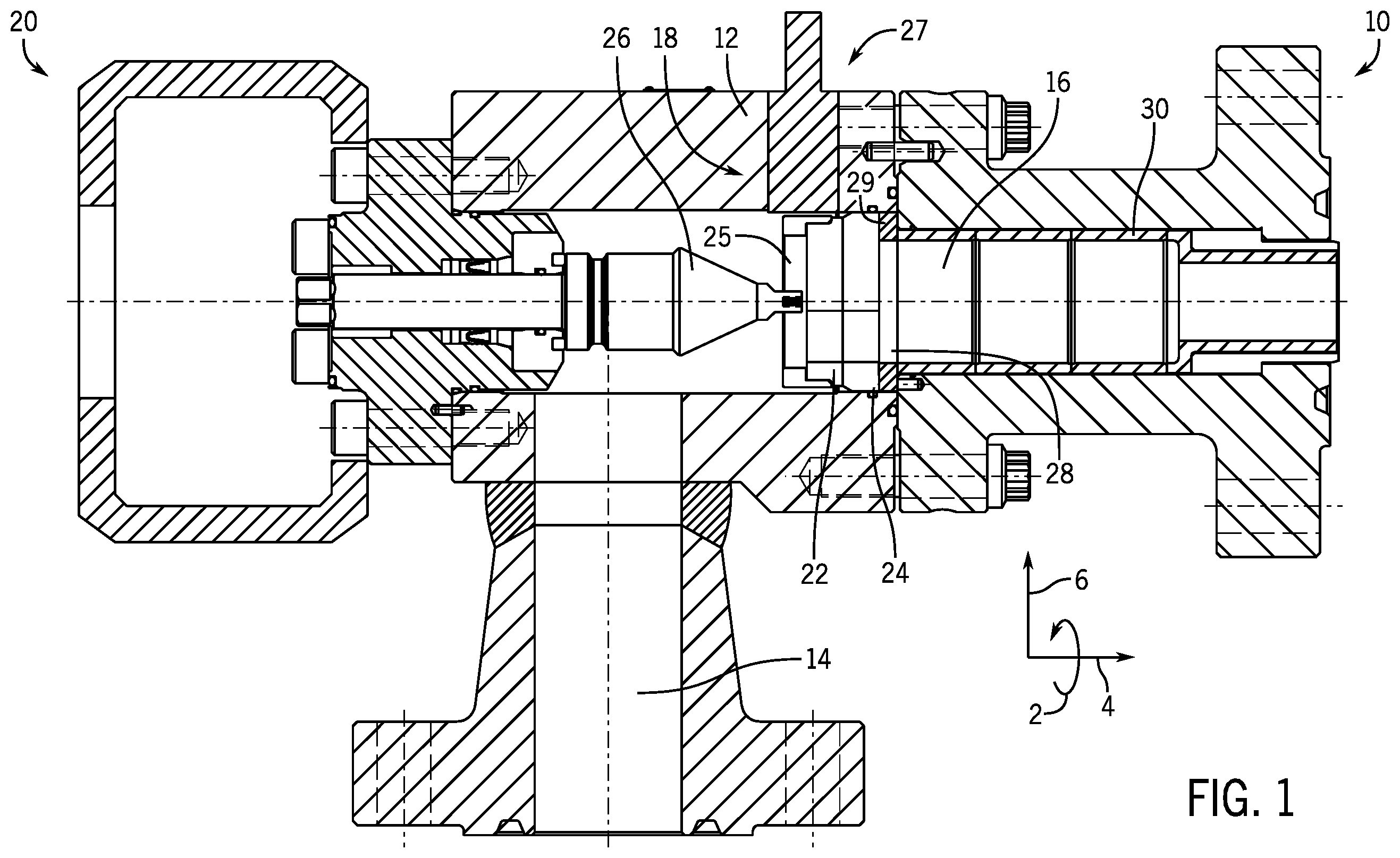 Patent US11815191 — Adjustable erosion resistant choke valve — Figure 1