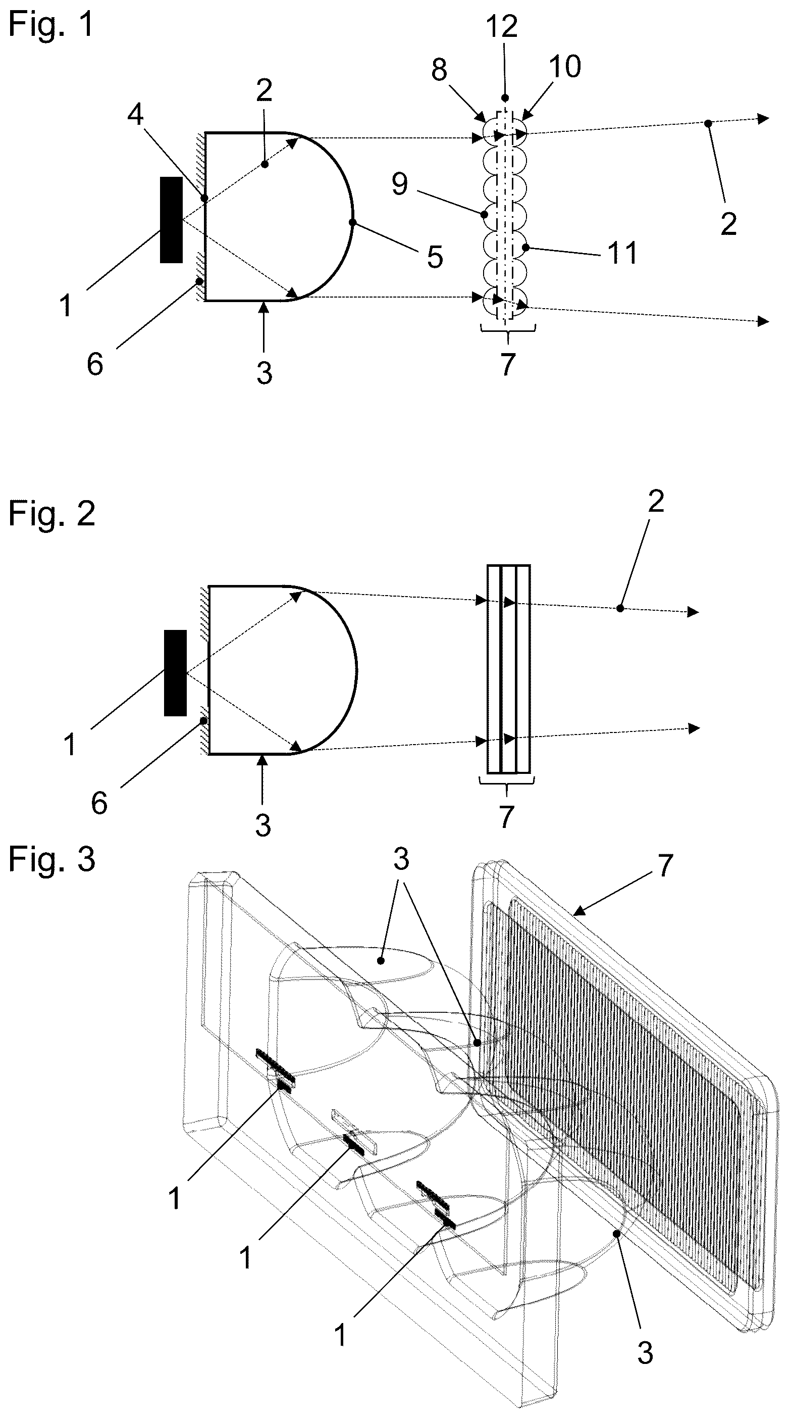 Patent US11815241 — Headlight for a vehicle including a lighting device having a collimation optical system with diaphragm and projection optical system — Figure 1