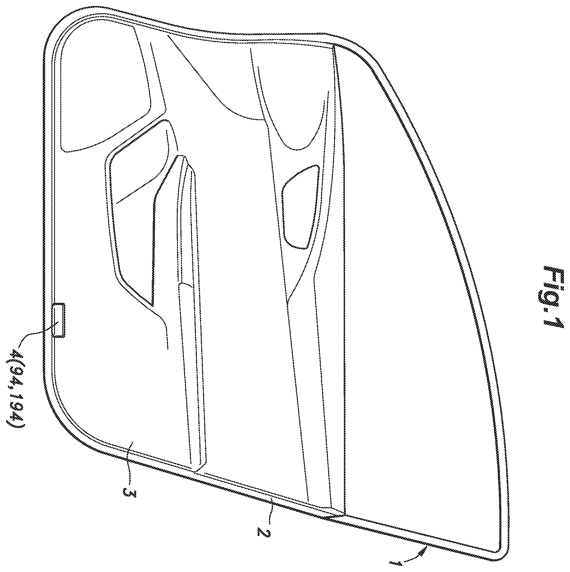 Patent US11815246 — Lamp unit and vehicle door equipped with lamp unit — Figure 1