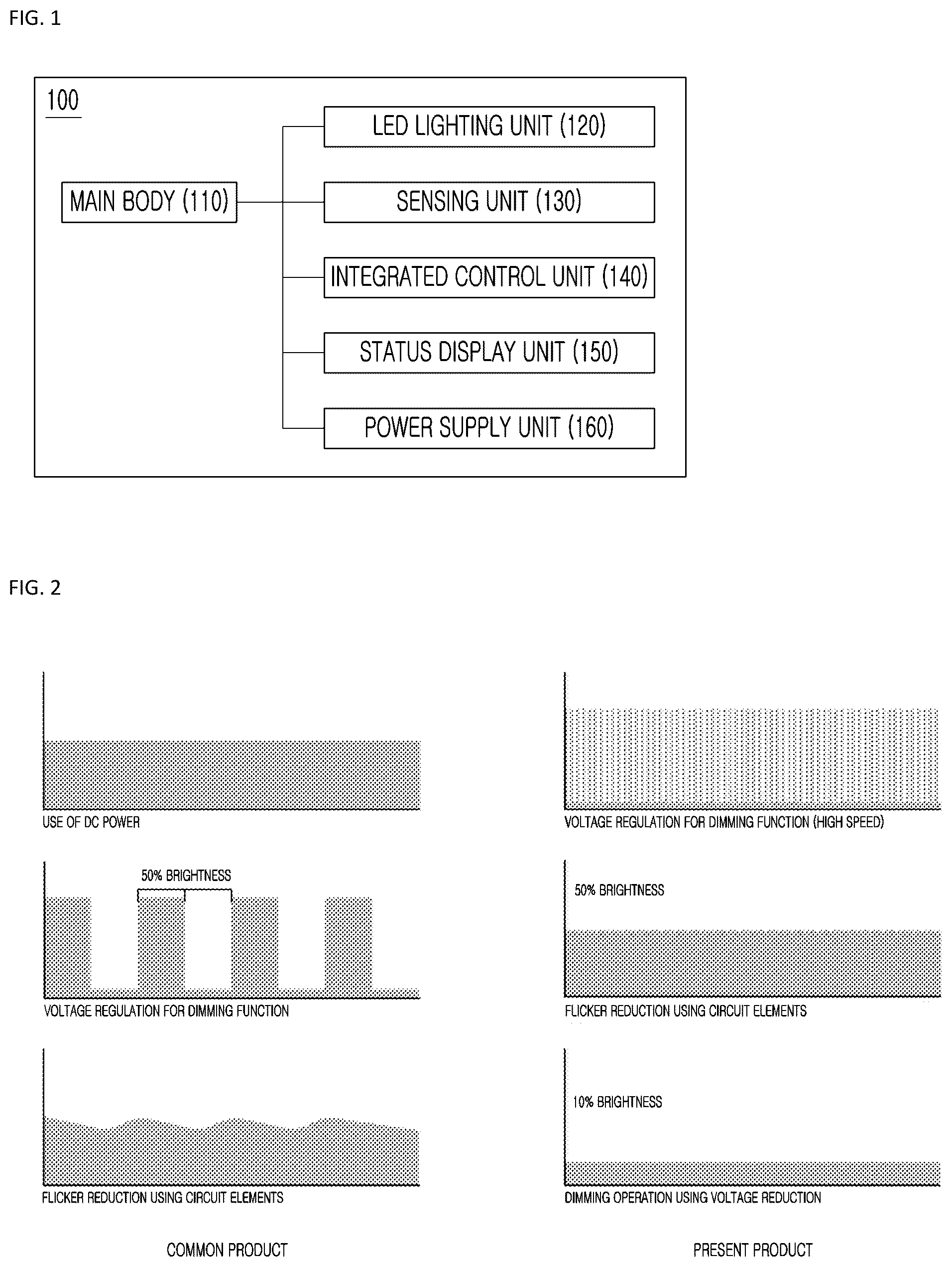 Patent US11815251 — Smart lighting device equipped with user interface capable of gesture recognition — Figure 1
