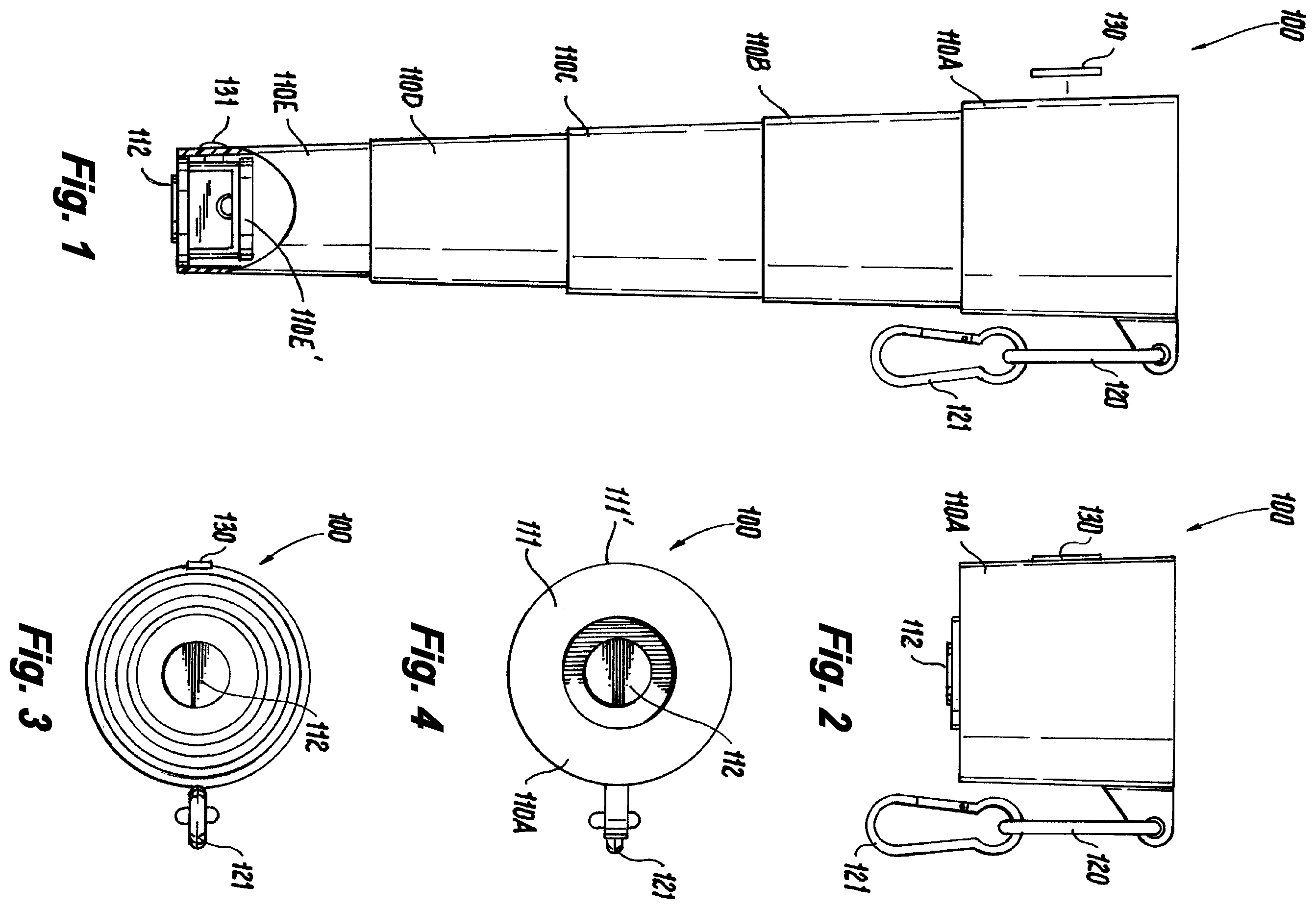 Patent US11815260 — Collapsible marshalling wand system — Figure 1