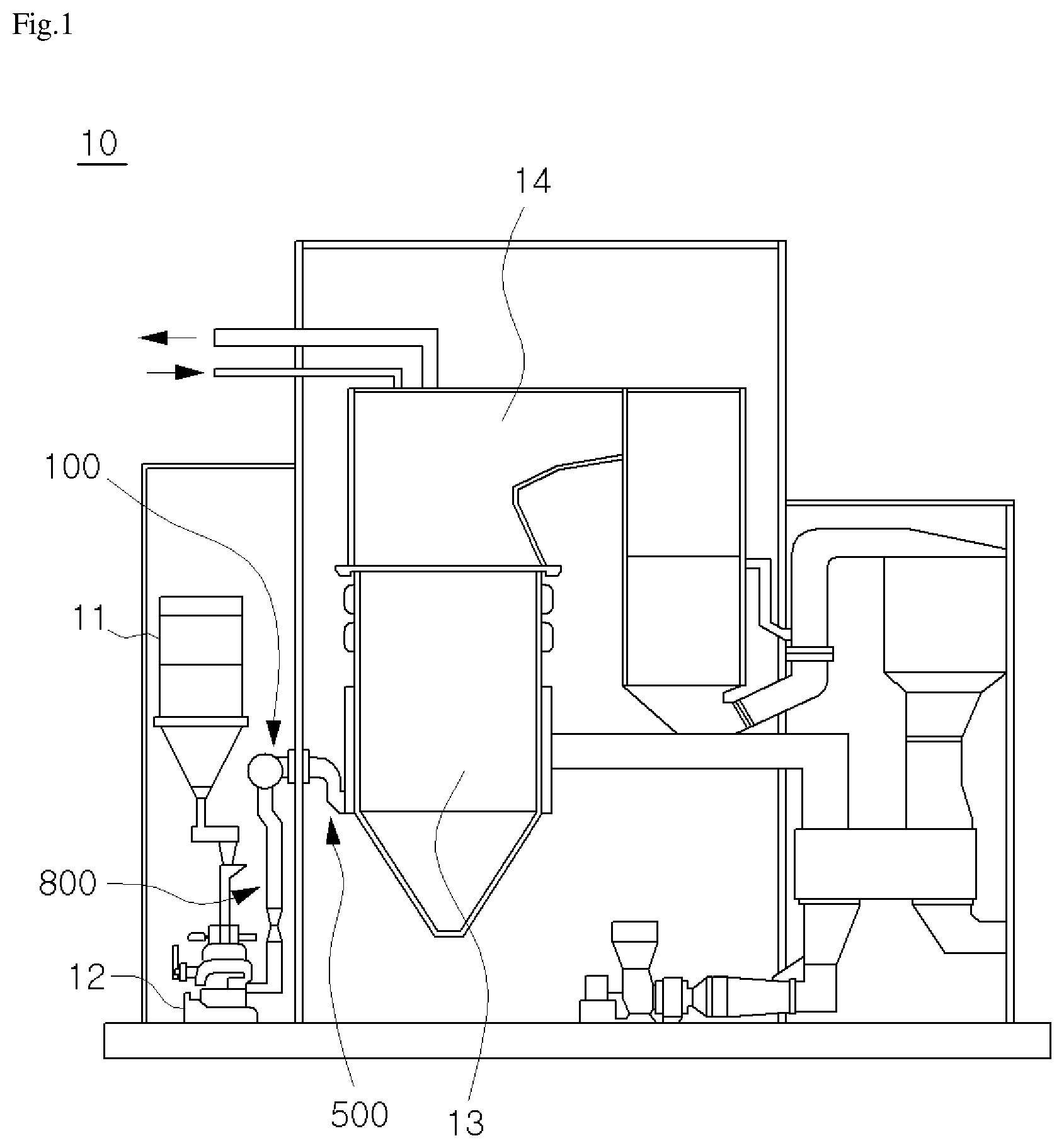 Patent US11815263 — Fuel transfer apparatus and boiler facility including same — Figure 1