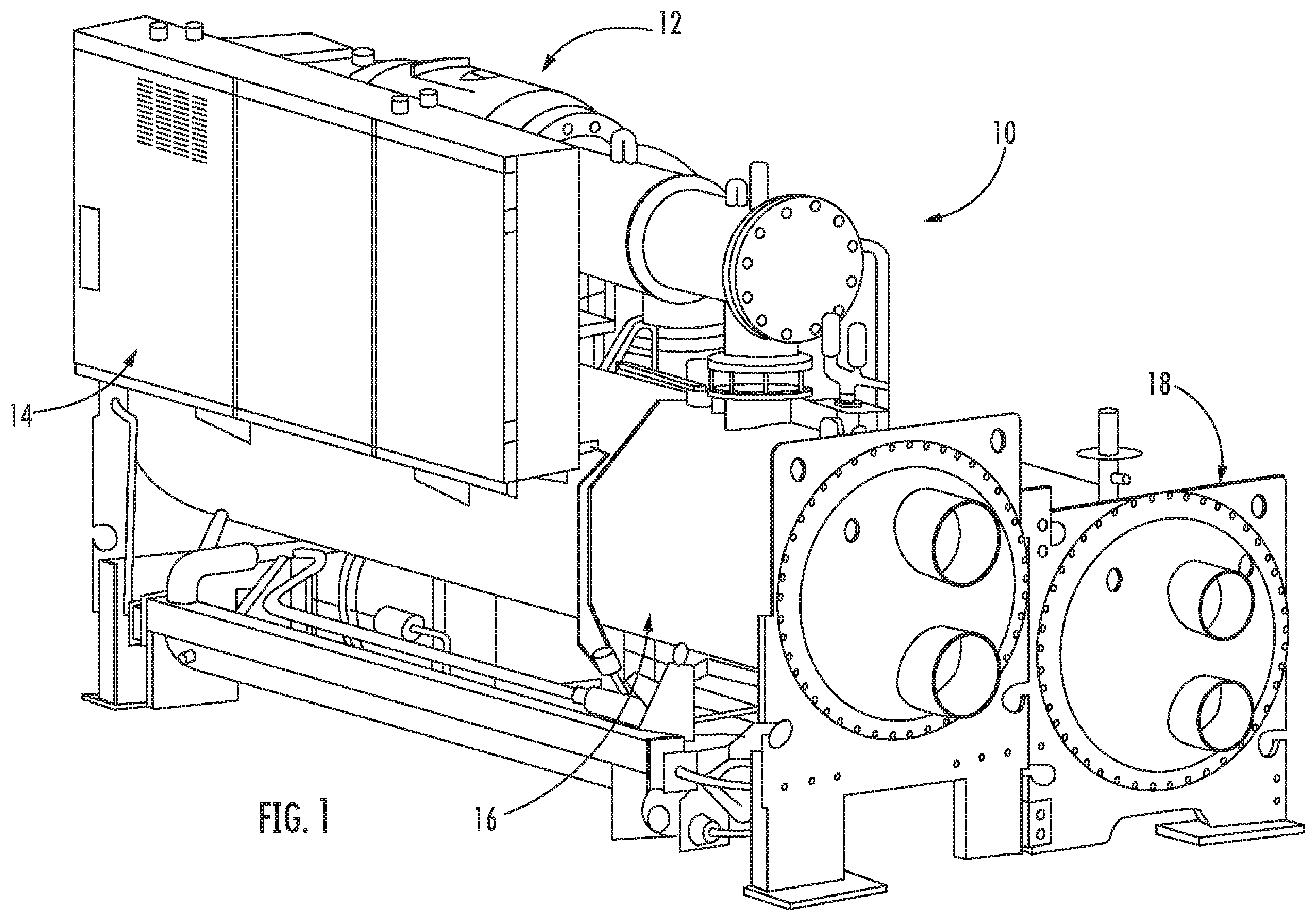 Patent US11815300 — Chiller system and a method for generating coordination maps for energy efficient chilled water and condenser water temperature resets in chiller plant system — Figure 1