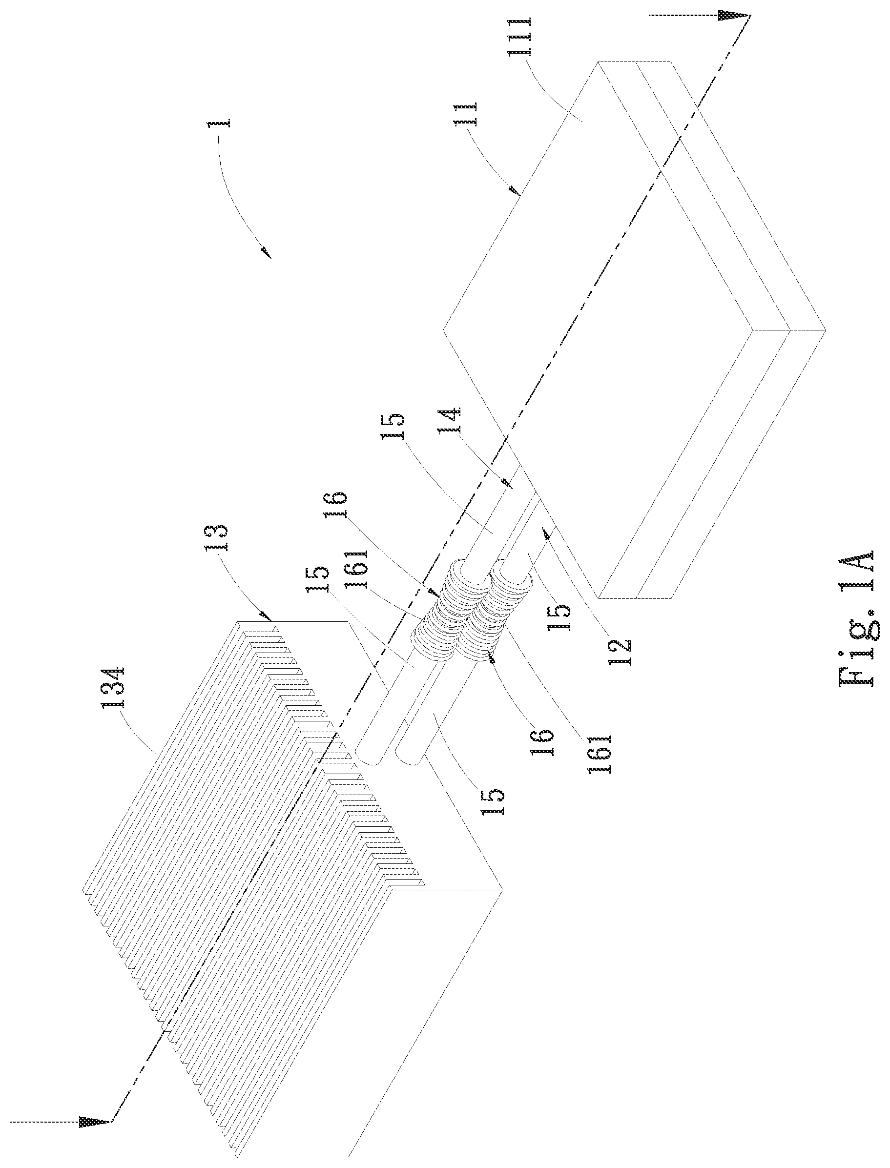 Patent US11815315 Figure 1 – Flexible heat dissipation device