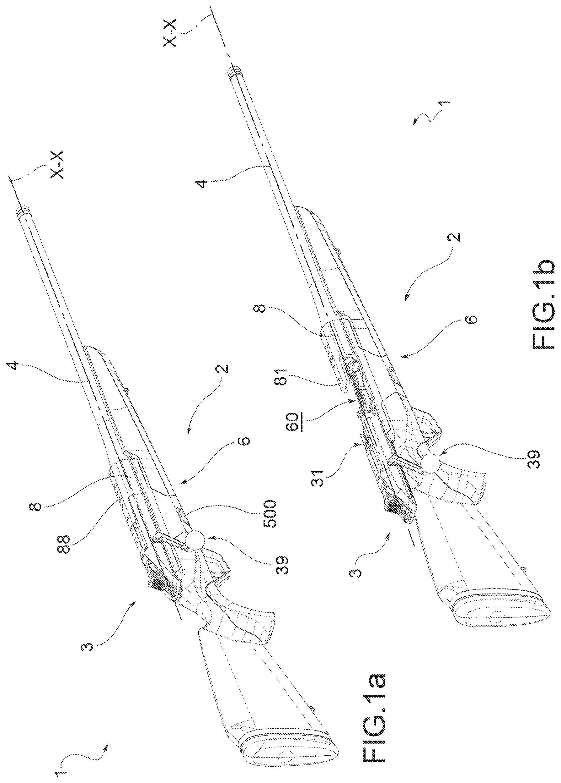 Patent US11815324 Figure 1 – Rifle with shutter group